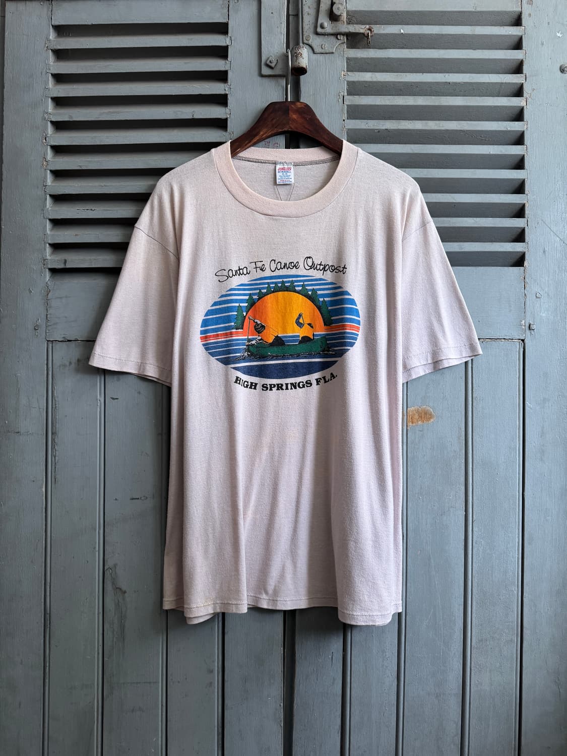 [XL]80's Jerzees USA 선셋 리버 싱글스티치 티셔츠 상품이미지2