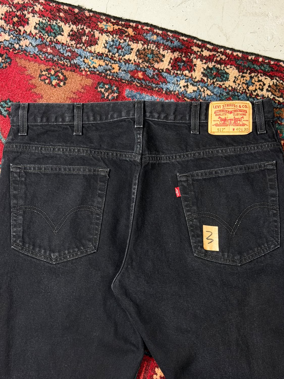 00's 빈티지 리바이스 517 블랙 부츠컷 플레어진 상품이미지7
