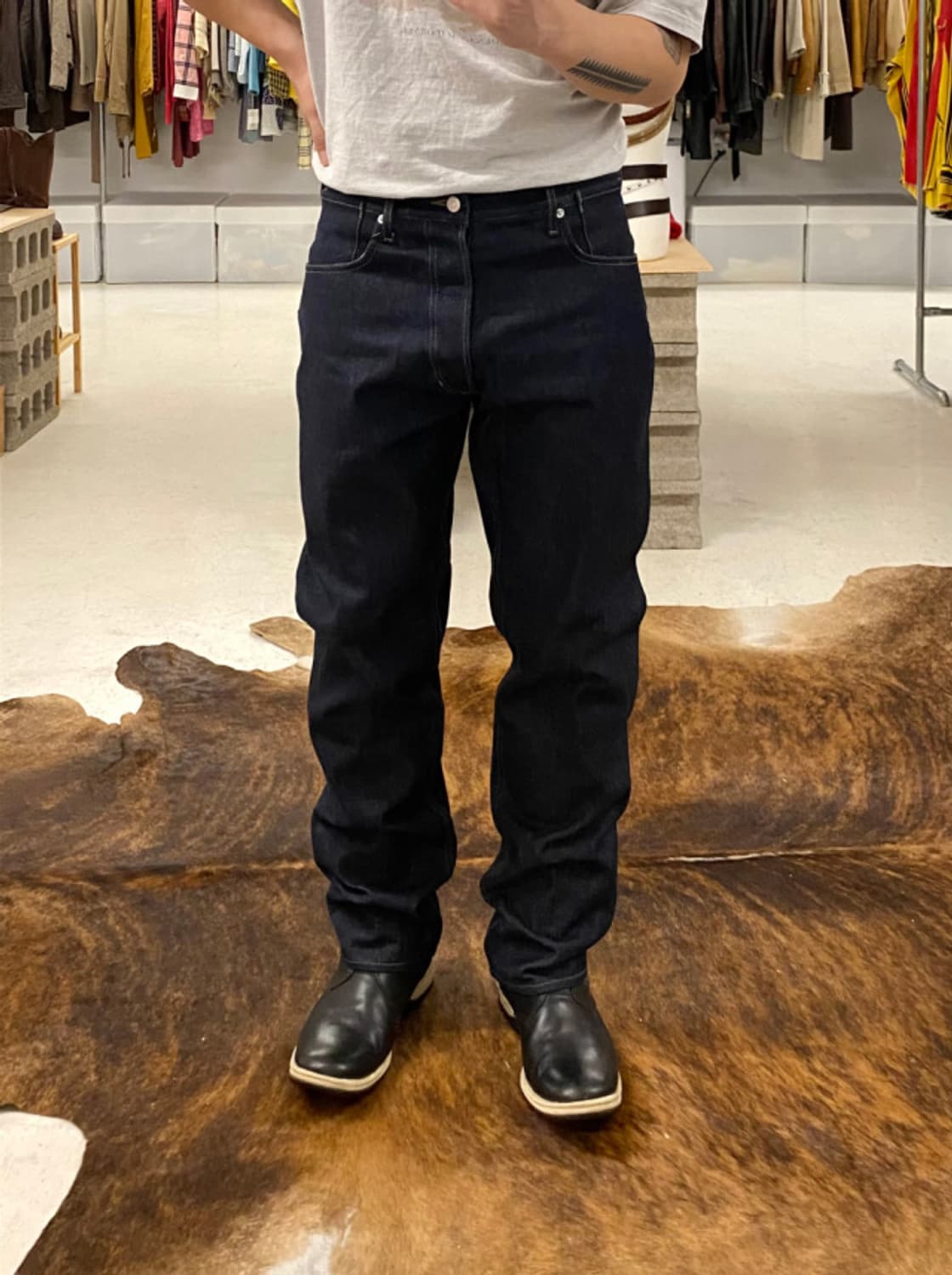 새상품) OLIVE DRAB SERVICE denim pants  상품이미지1