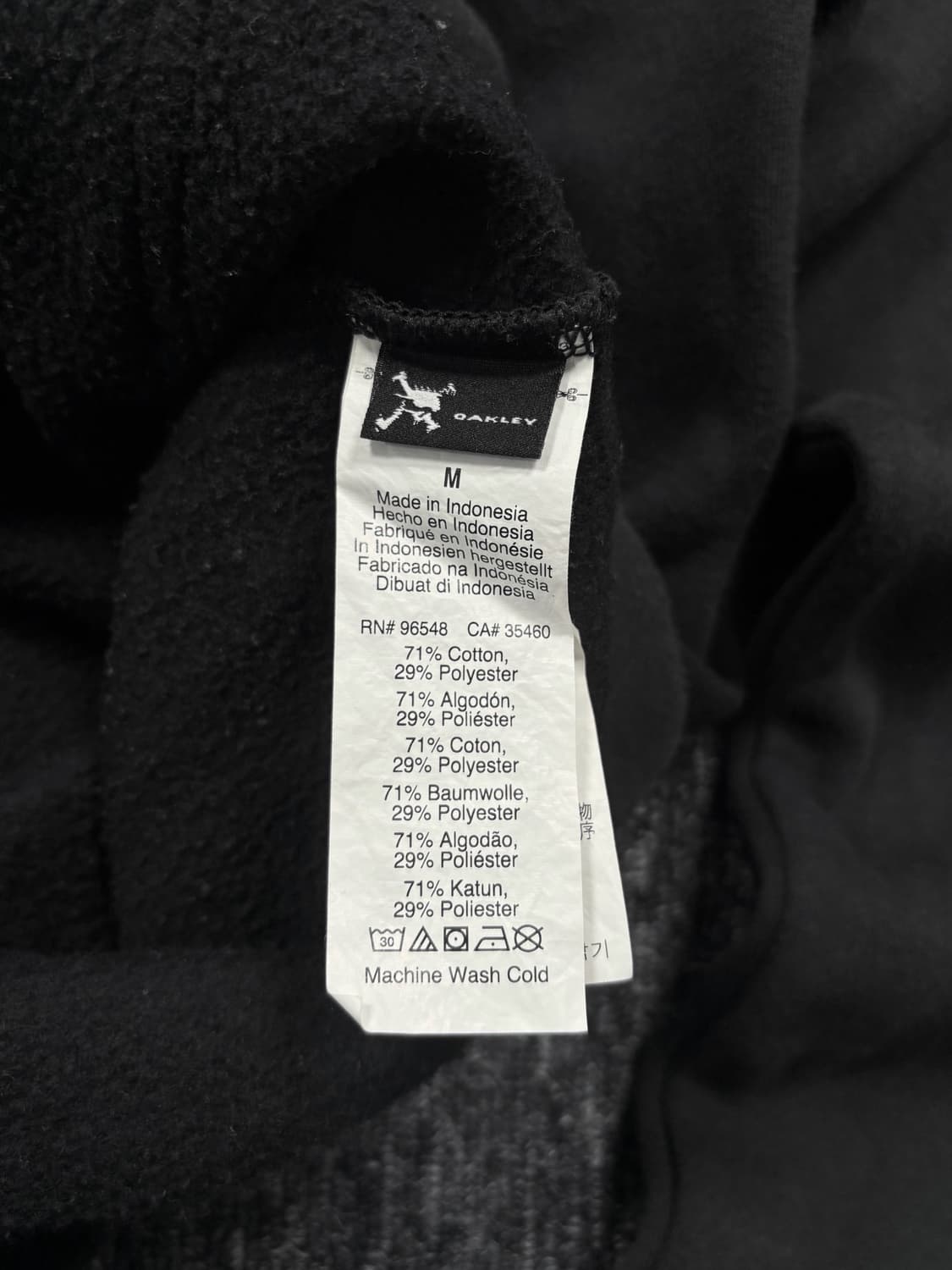 오클리 로고 블랙 후드집업 상품이미지6
