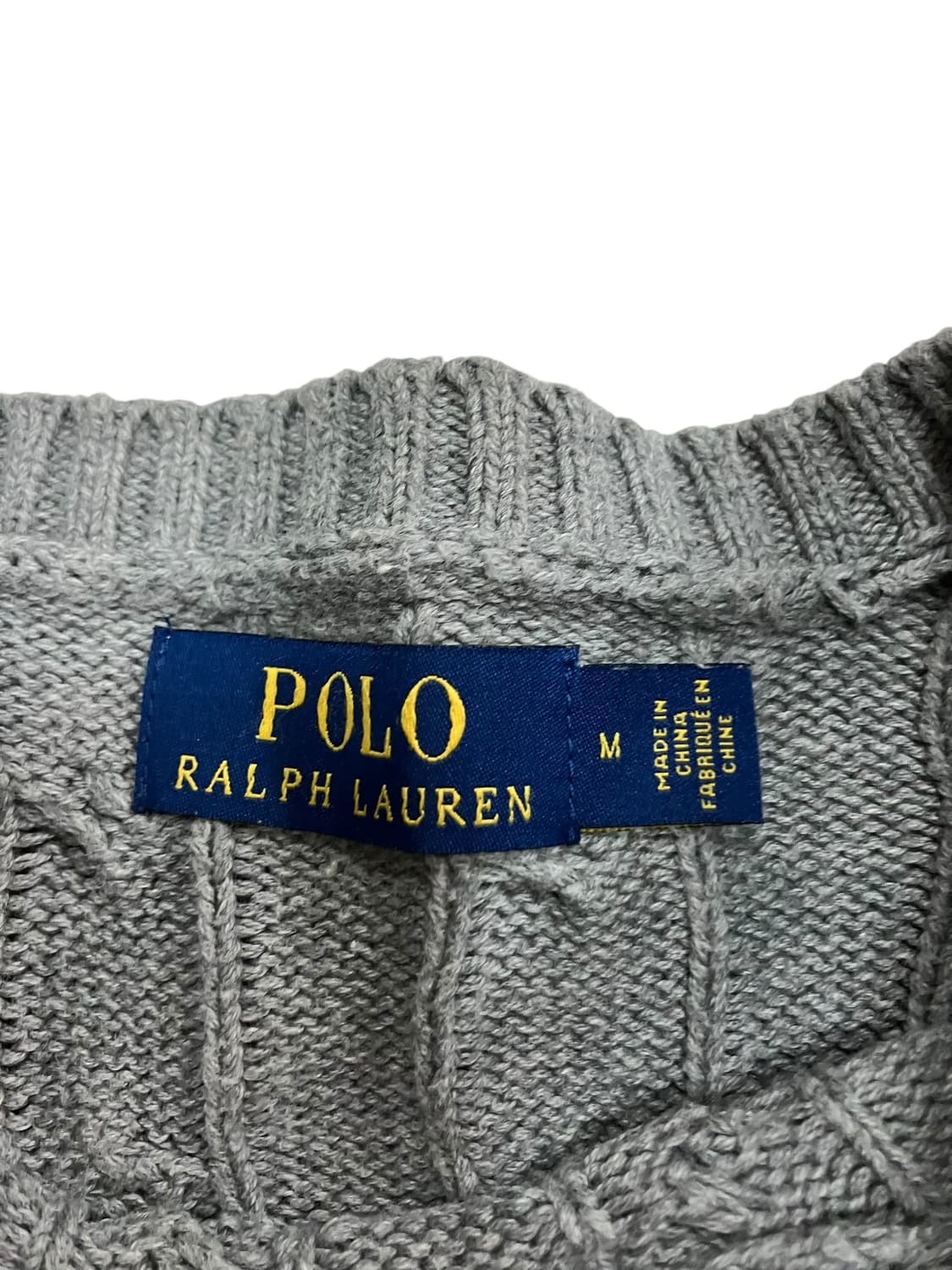 폴로 랄프로렌 케이블 니트 회색 M 상품이미지3