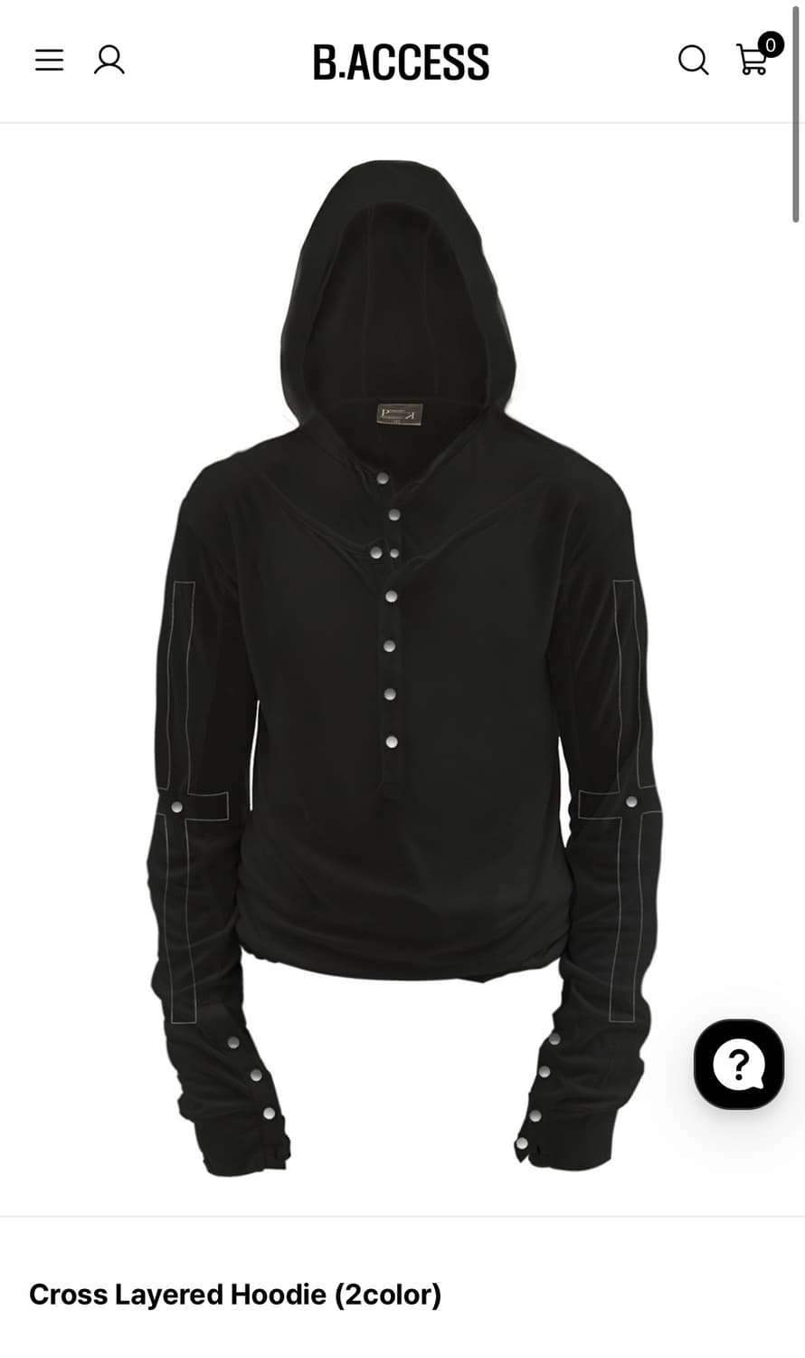 비액세스 Cross Layered Hoodie 상품이미지1