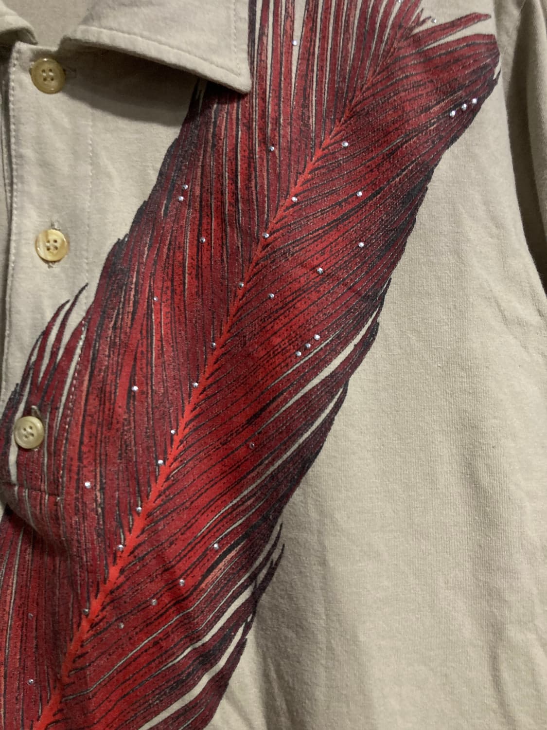 2000s휴고보스 깃털 롱슬리브 카라티 상품이미지5