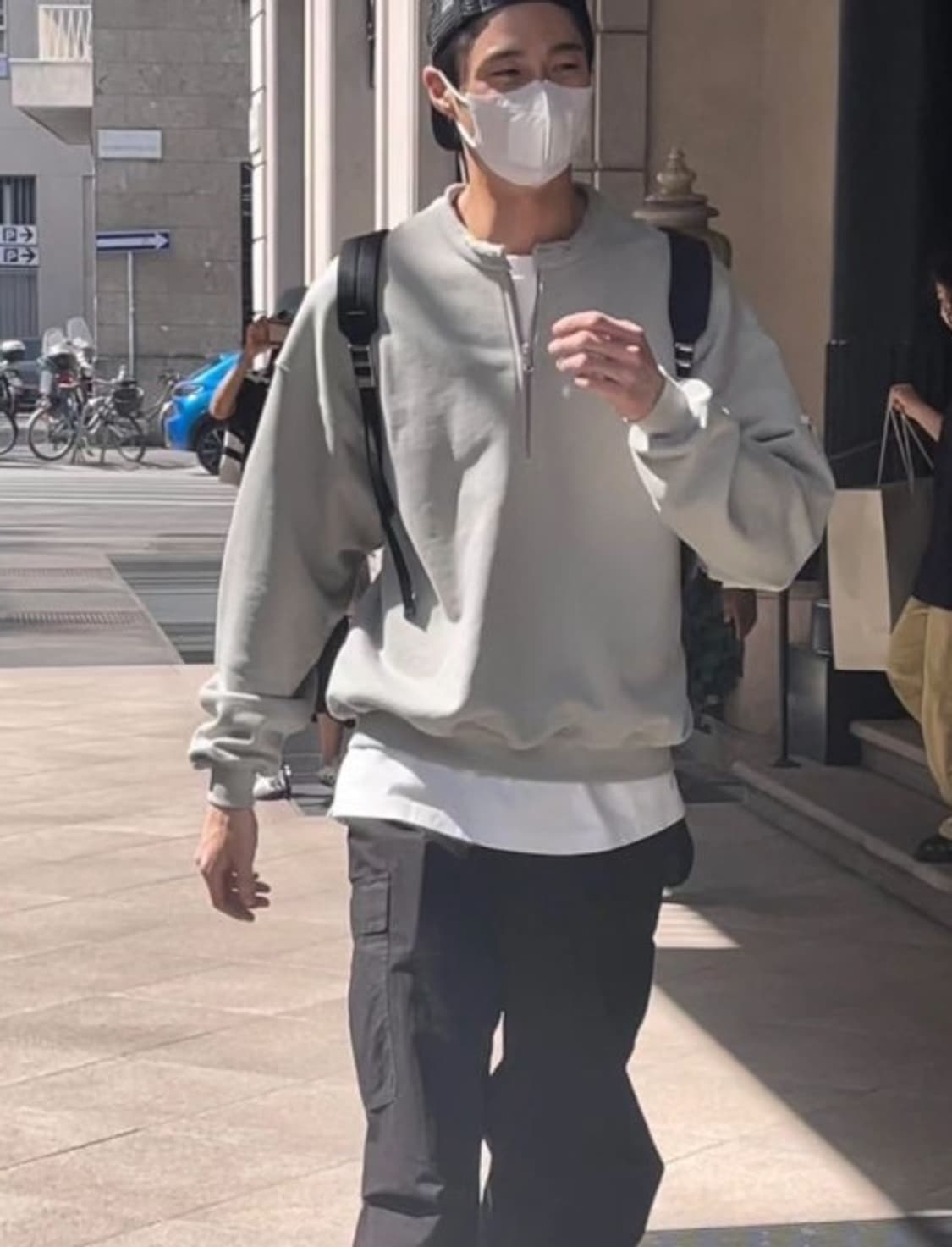 렉토 로우엣지카라 하프집업 맨투맨 라이트키키 상품이미지2