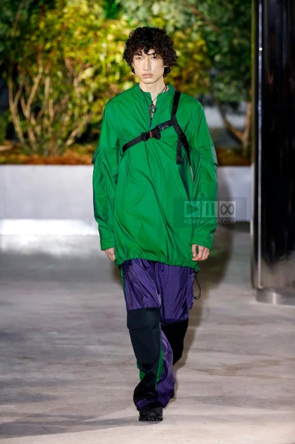 코트와일러 컬러 블록 와이드 트랙 카고 팬츠 상품이미지1