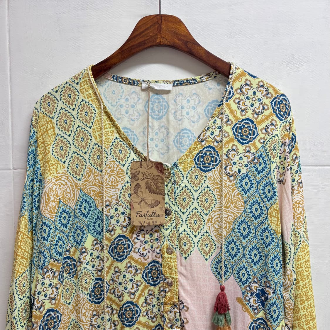 에스닉 패턴 비스코스 히피 태슬 원피스  상품이미지2