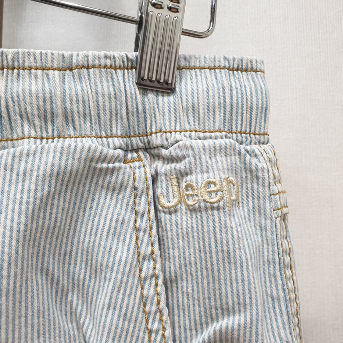 지프 여성 스트라이프 배기 데님팬츠 32 상품이미지3