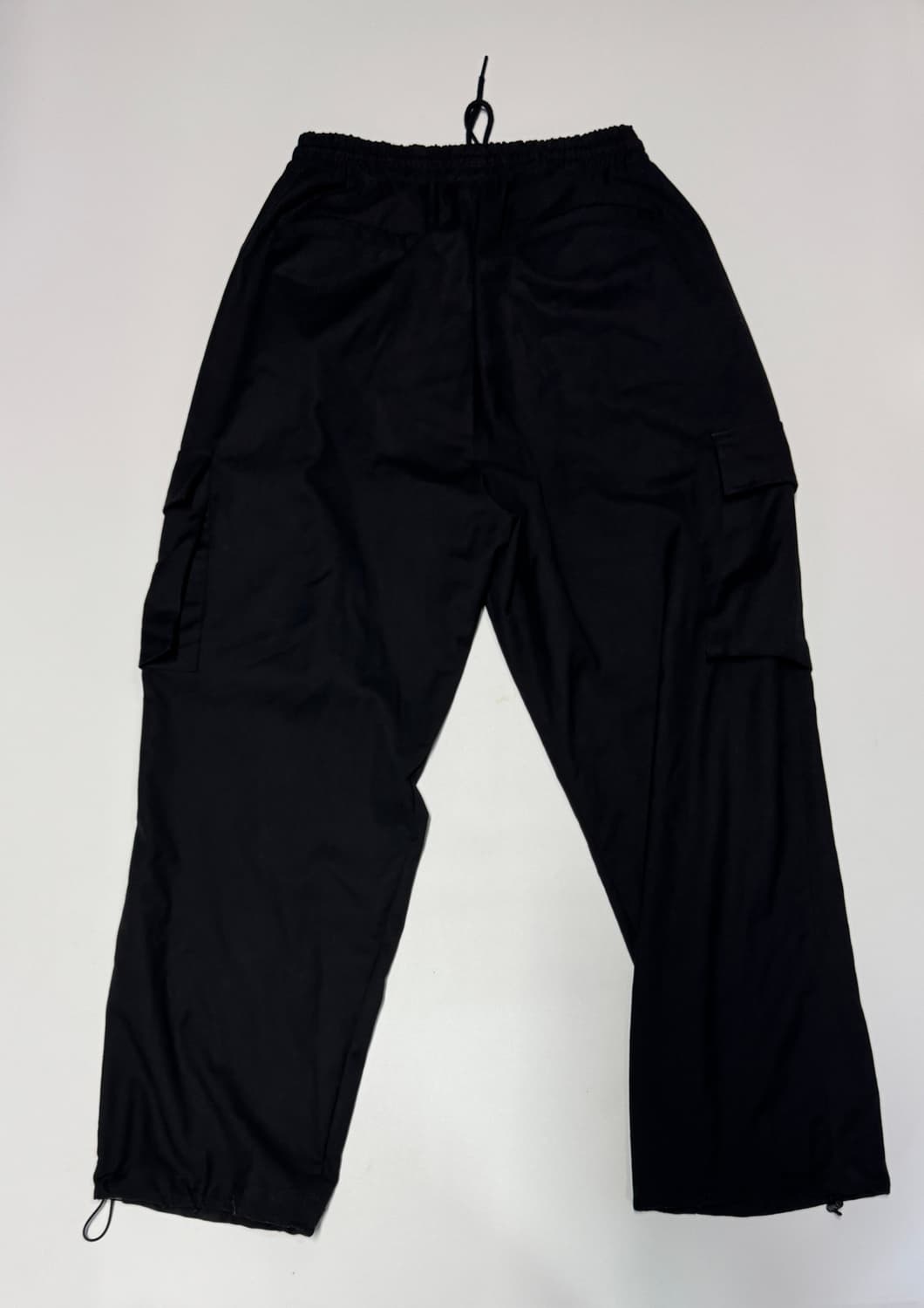 낫포너드 밑단 스트링 트레이닝 밴딩 카고팬츠 L 블랙 상품이미지2