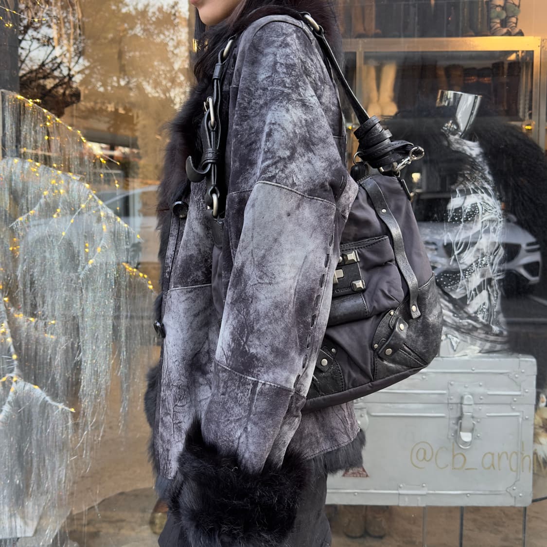 00s 빈티지 쥬시 꾸뛰르 가죽 & 나일론 유틸리티 가방 상품이미지6