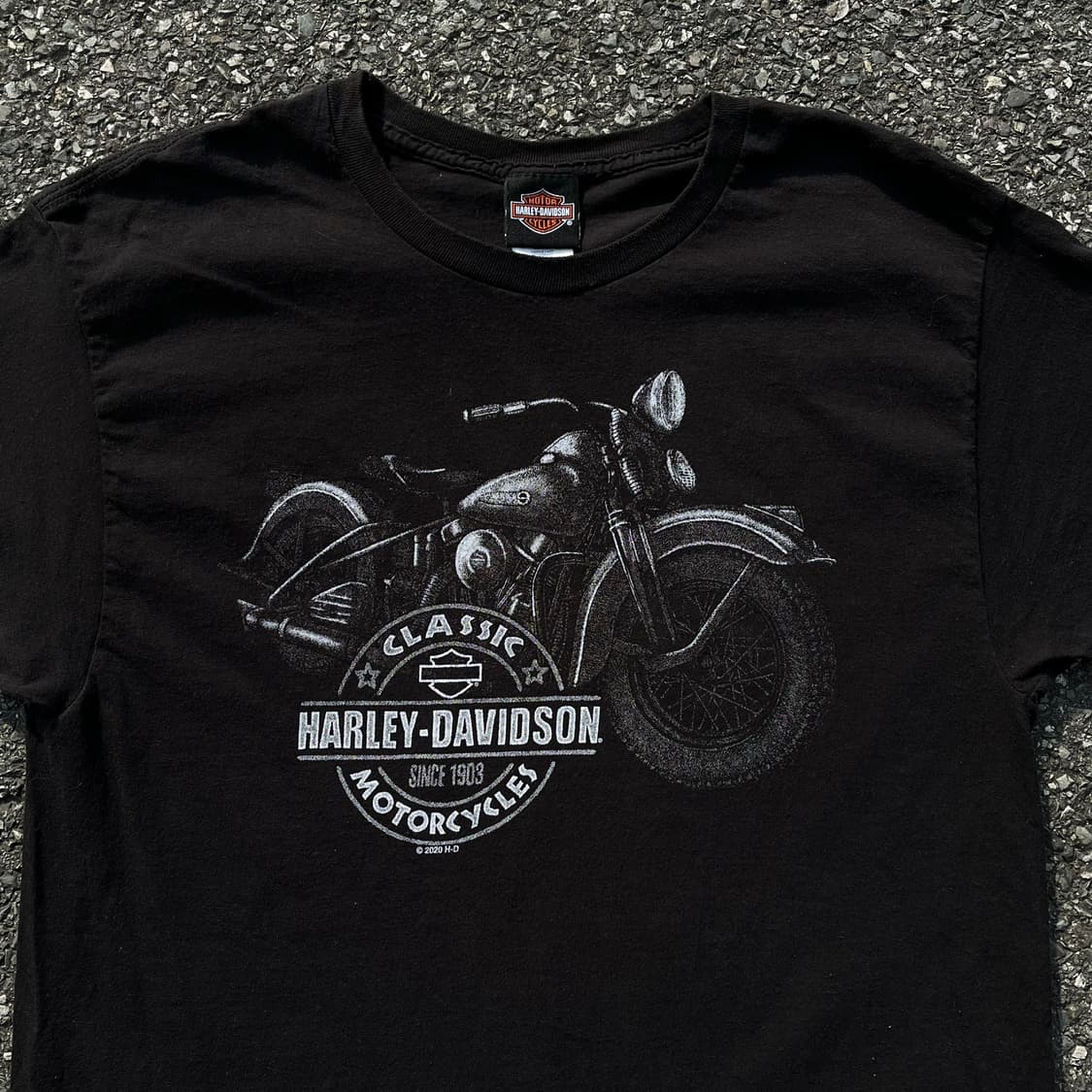 할리데이비슨 정품 블랙 프린팅 반팔 티셔츠 상품이미지4