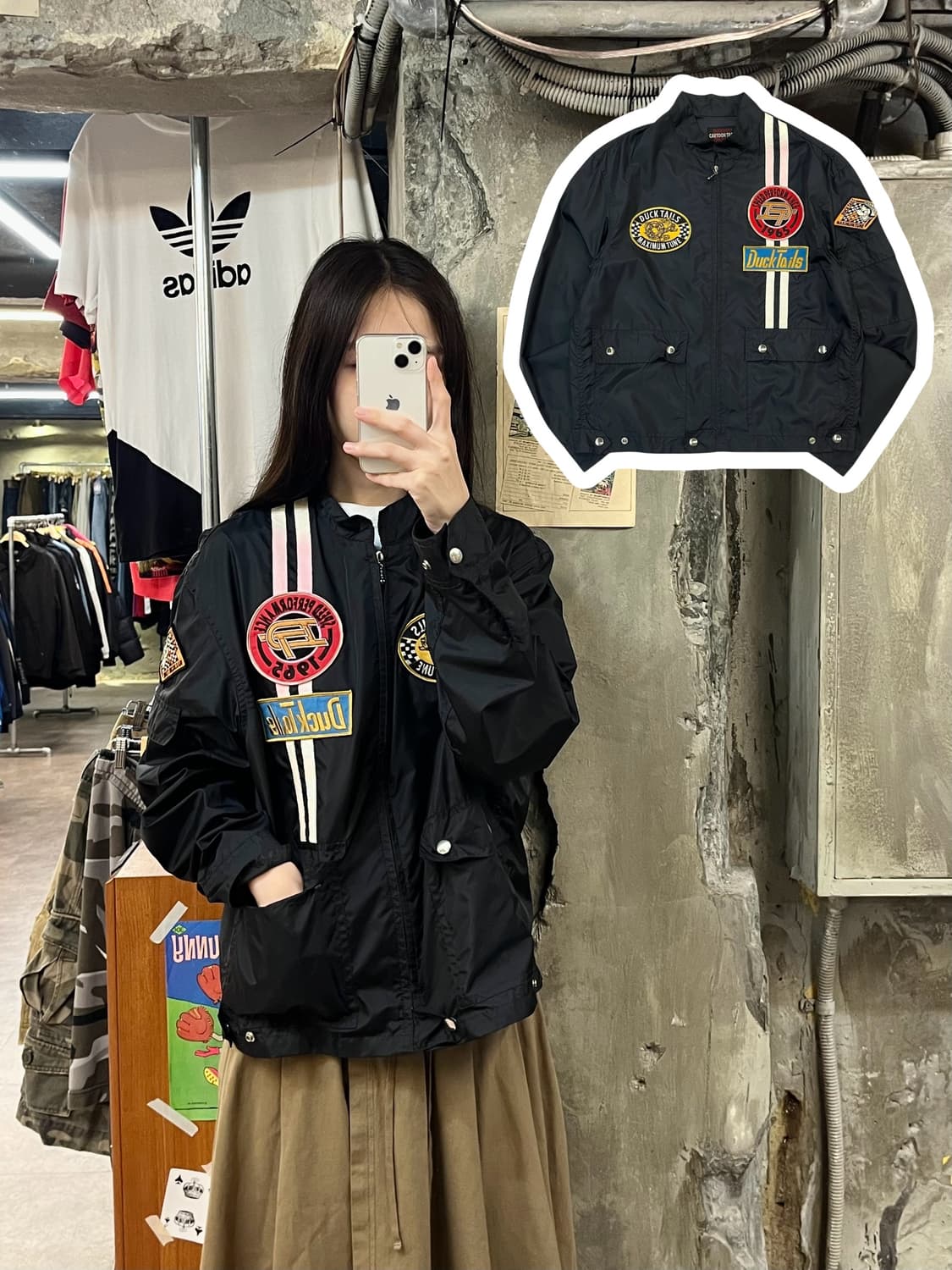 라이더 패치 집업 블랙 L #csz1059 상품이미지1