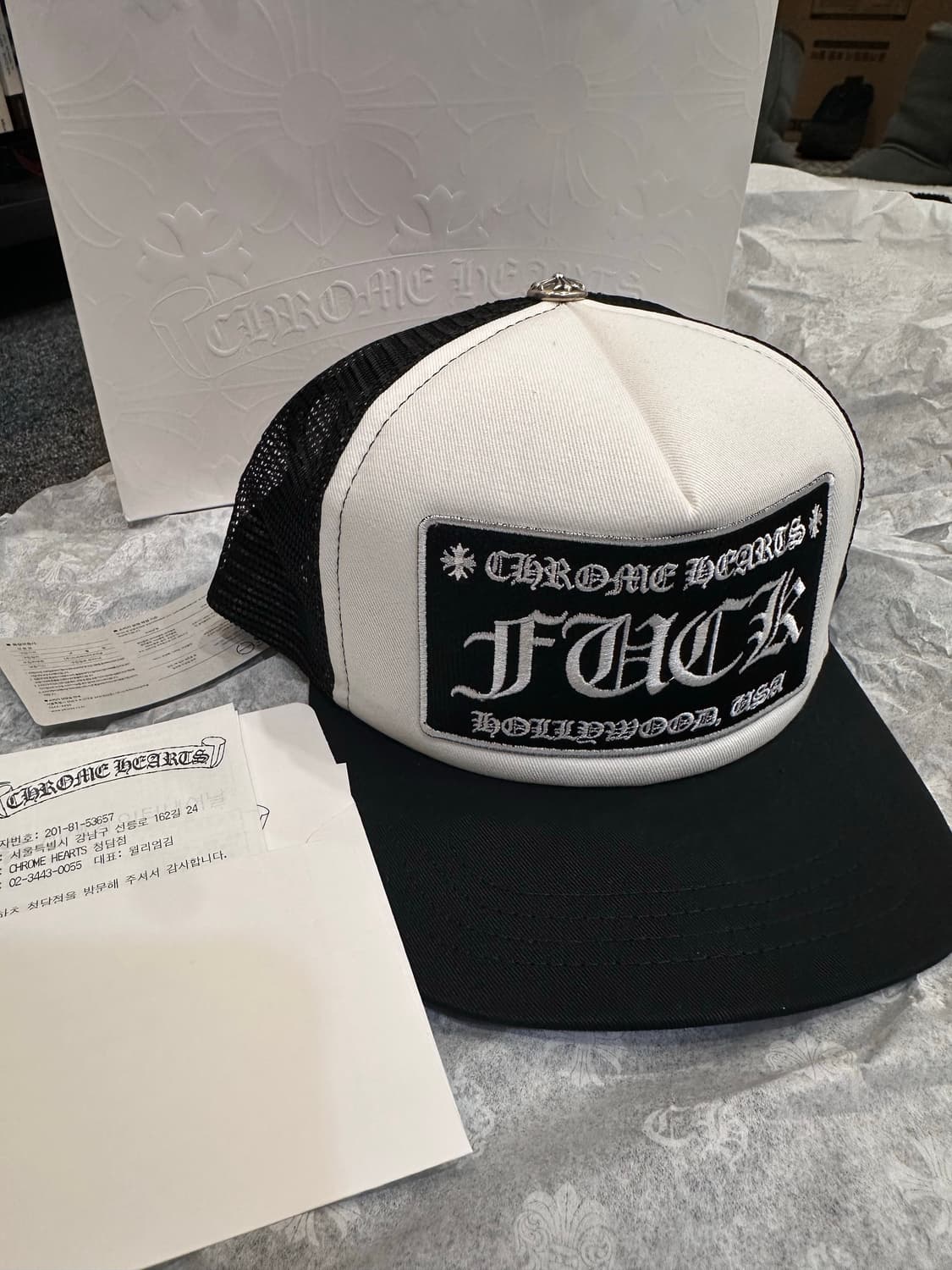 크롬하츠 트러커 캡 fuck 화이트 상품이미지2