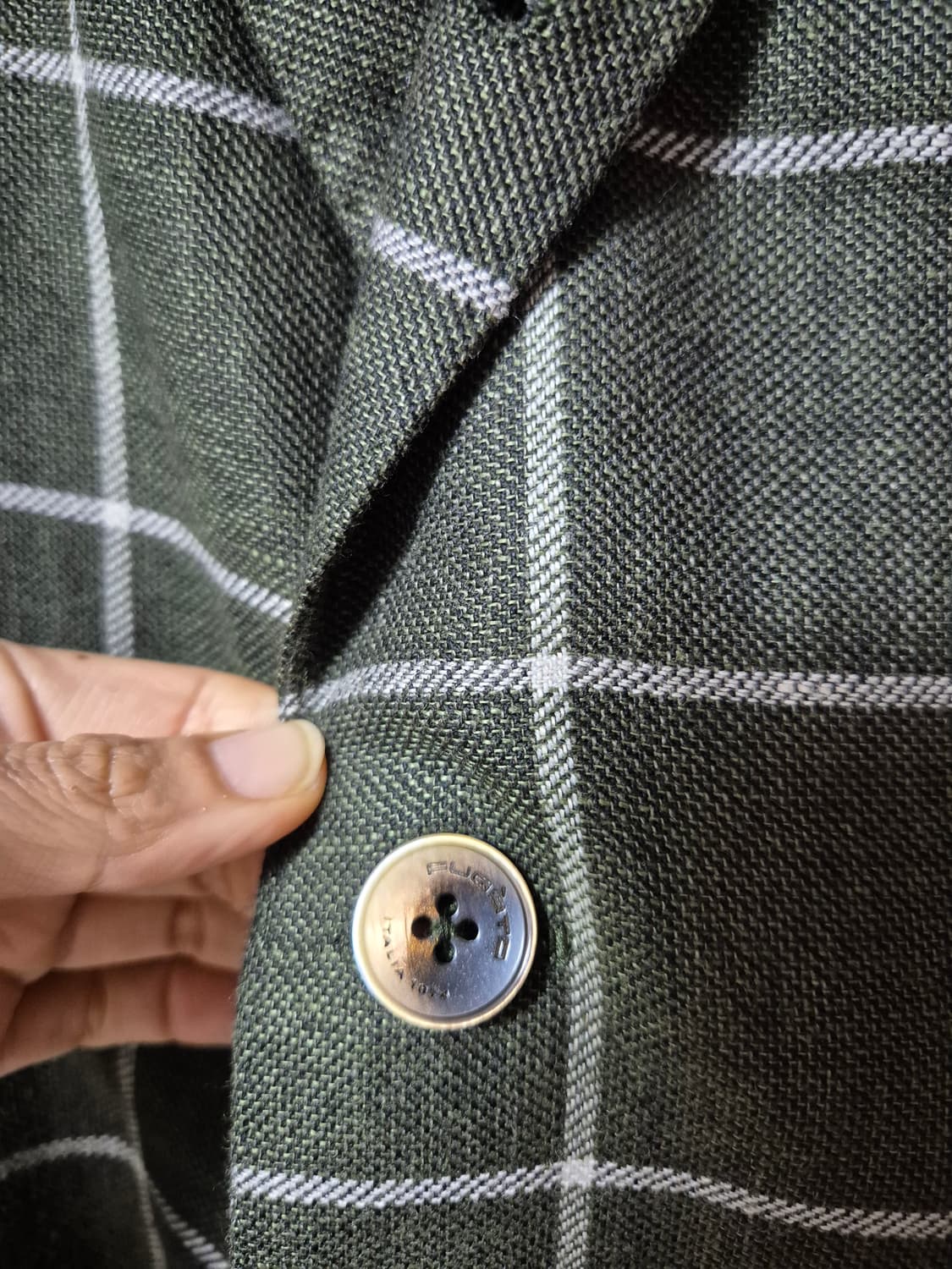 안토니오 푸가토 테일러드 린넨 자켓 체크자켓 상품이미지6