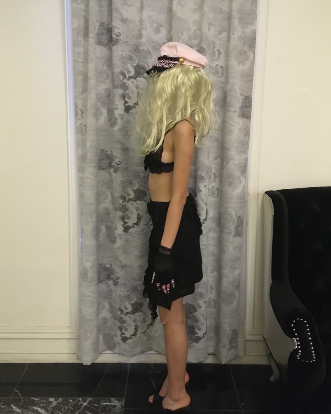 Black spangle skirt 상품이미지5