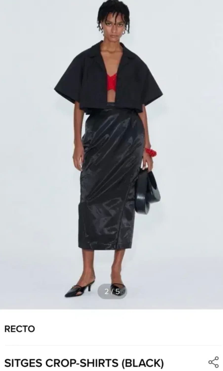 Recto 렉토 크롭 나일론셔츠 m 상품이미지5