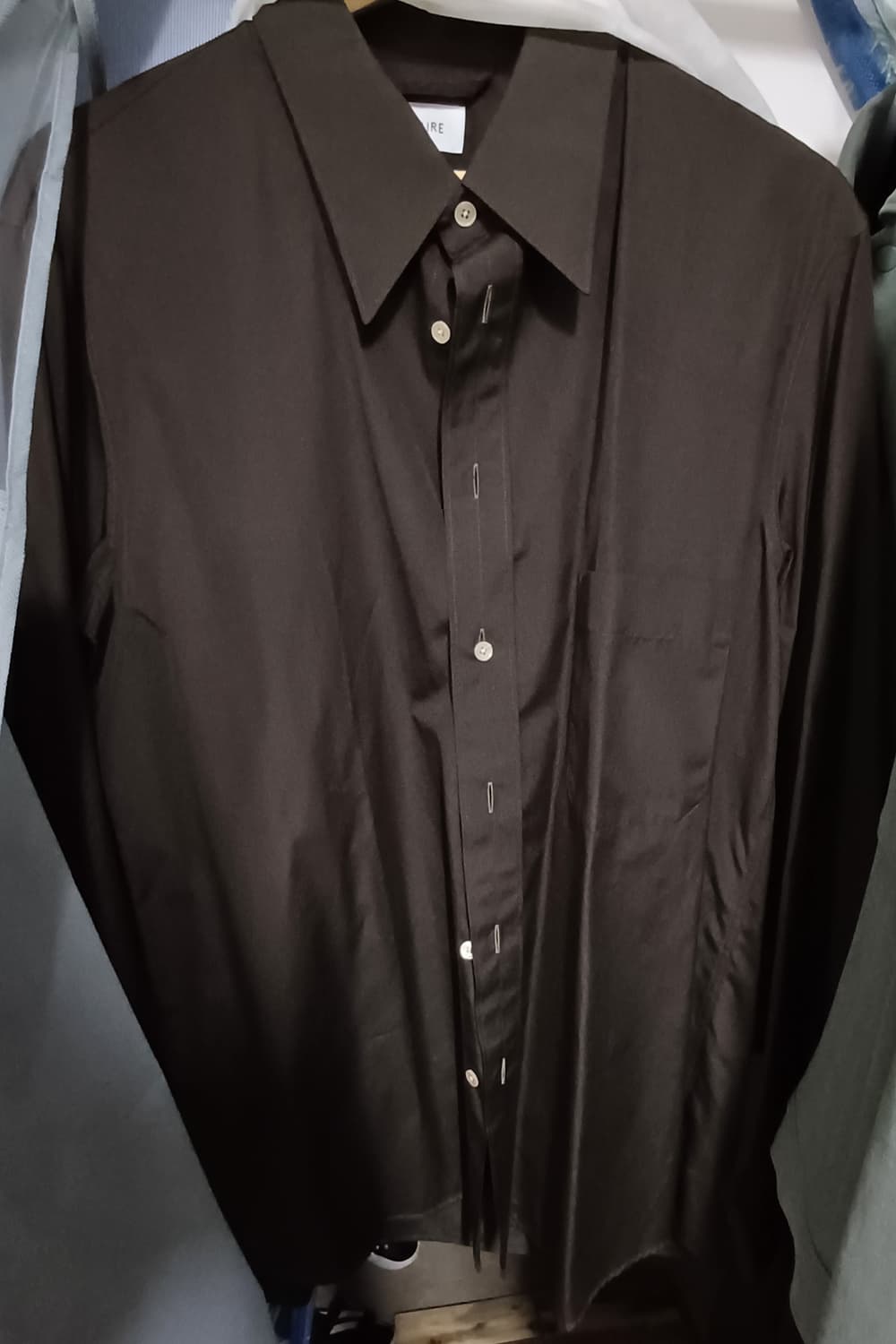 [새제품]52 르메르 레귤러 셔츠 미드나잇그린 다크그린 라지카라 빅카라 상품이미지1