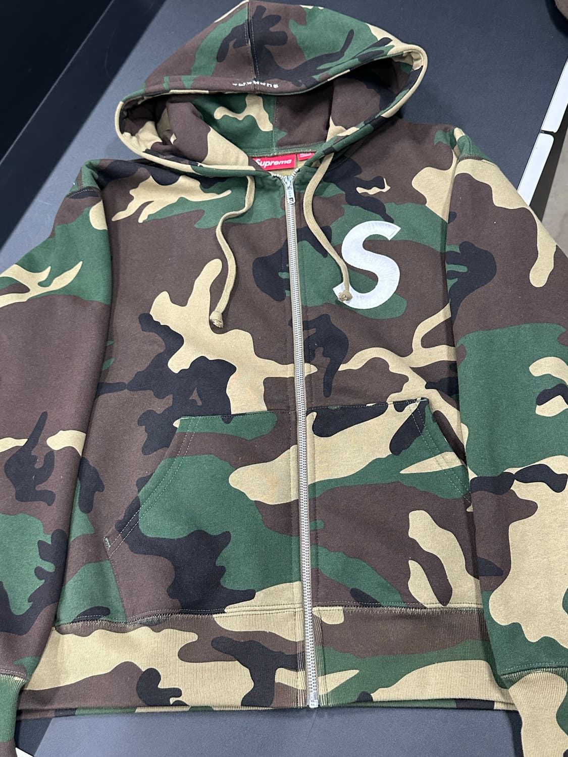 25 FW 슈프림 S 로고 집업 후드 스웨트셔츠 카모 상품이미지5
