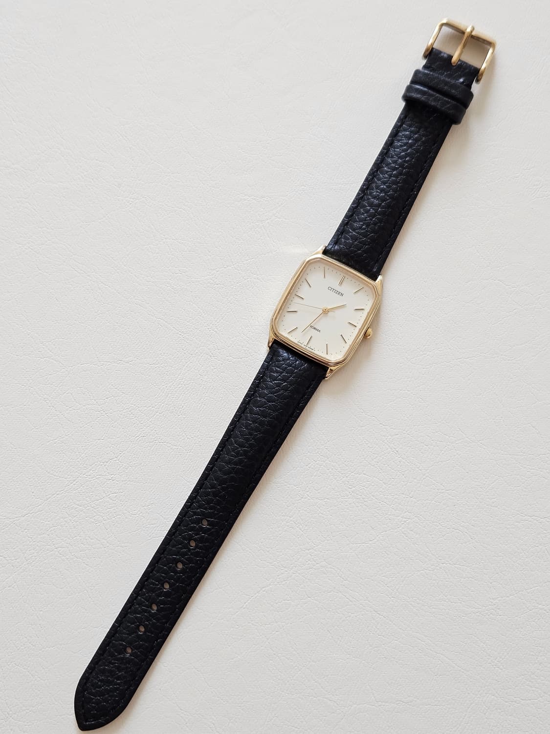 빈티지 시티즌 포르마 금장 가죽 시계 상품이미지5