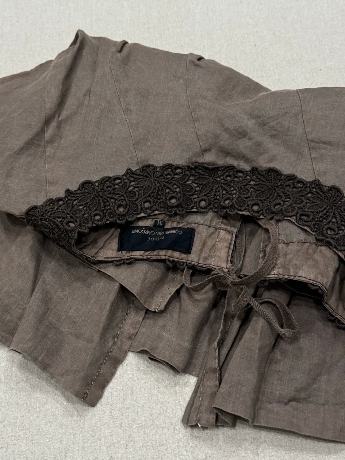 꼼데가르송 15ss 린넨 프릴 레이스 블라우스 셔츠 상품이미지7