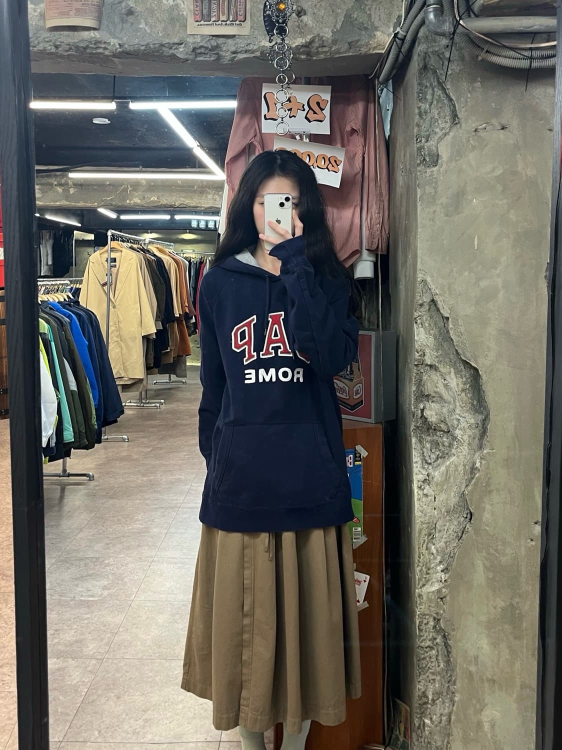 갭 레터링 후드티 네이비 L #csz3358 상품이미지2