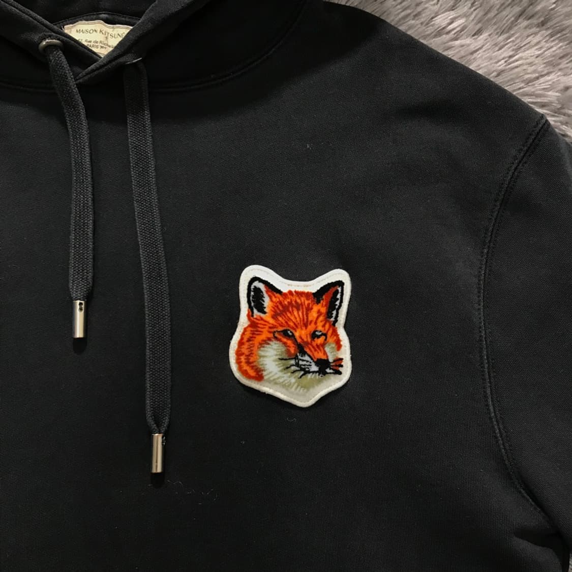 [[M, 공용] 메종키츠네 벨벳 폭스헤드 패치 후드티셔츠@164 상품이미지3
