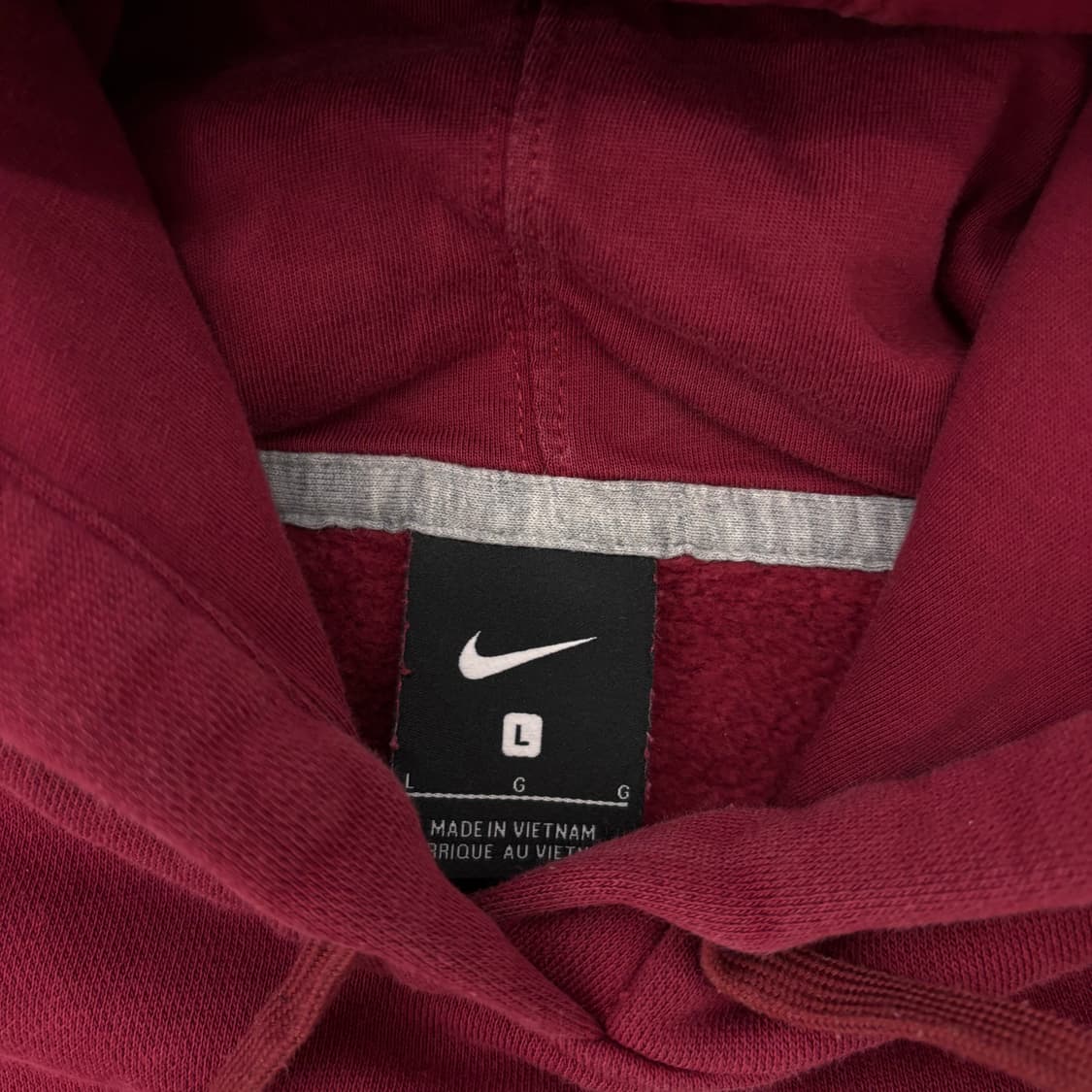 나이키 스우시 버건디 후드티 상품이미지3