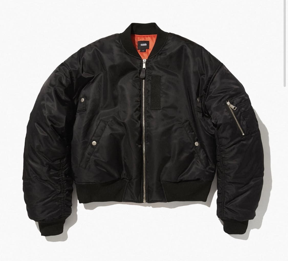 Suade cropped MA-1 black 봄버자켓 상품이미지1
