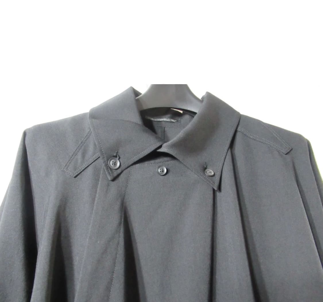 요지야마모토 뿌르옴므 19 AW 레인울 맥시 코트 3사이즈 상품이미지3