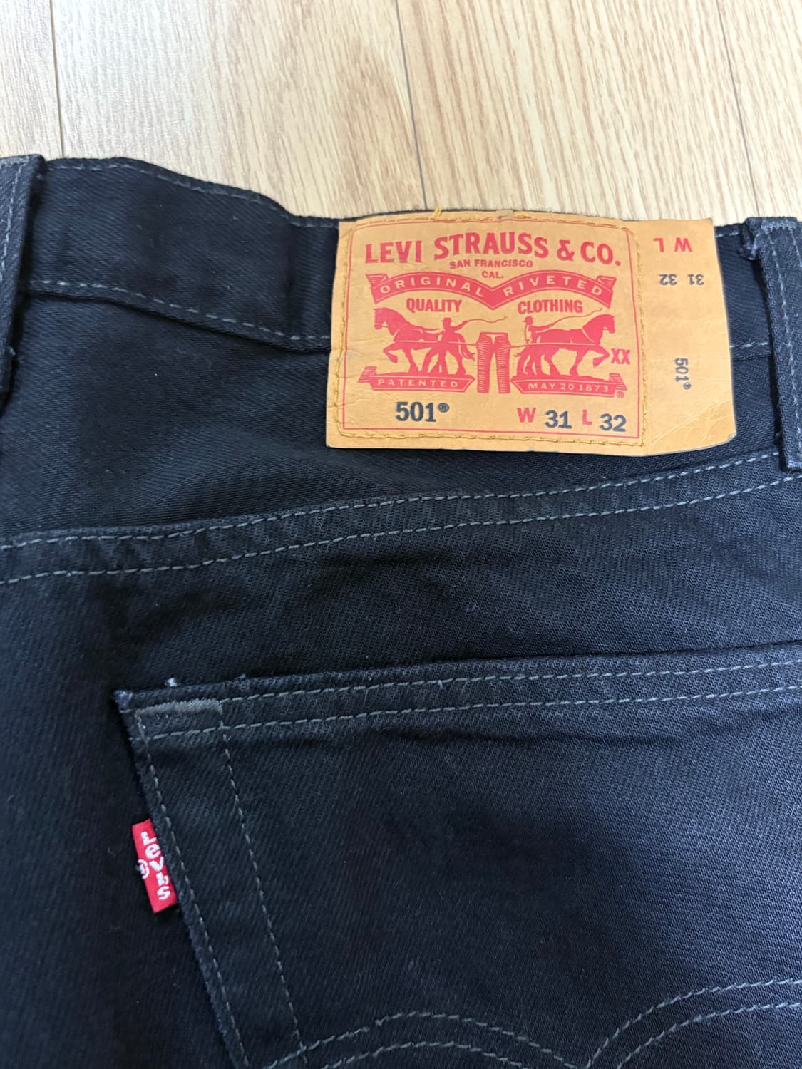 리바이스 501 32x32 블랙 새상품 상품이미지3
