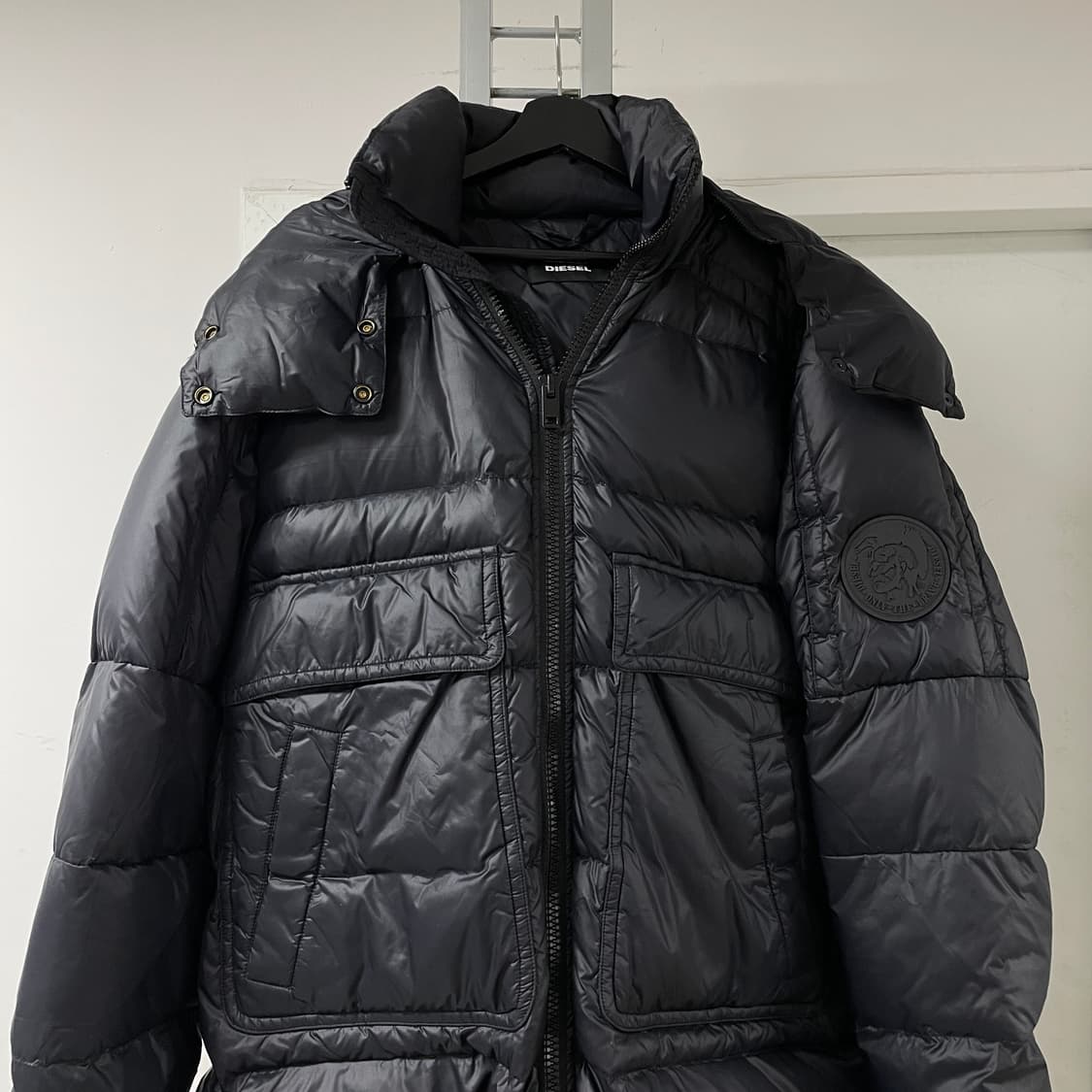디젤 롱 패딩 블랙 S 상품이미지2