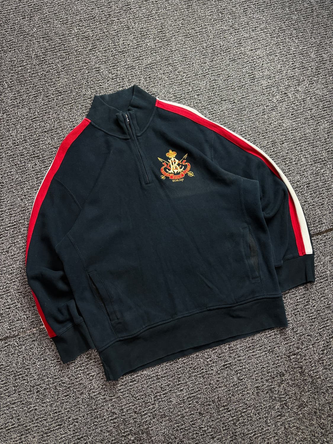 폴로 랄프로렌 아카이브 MCML 패치 빅로고 풀오버 반집업 니트 2249 상품이미지1