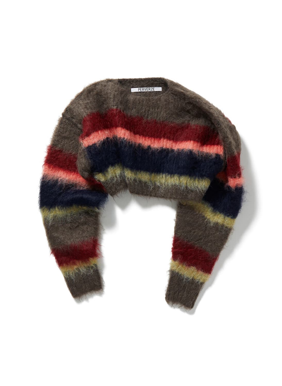 [F]퍼버즈 스트라이프 모헤어 니트/브라운 상품이미지4