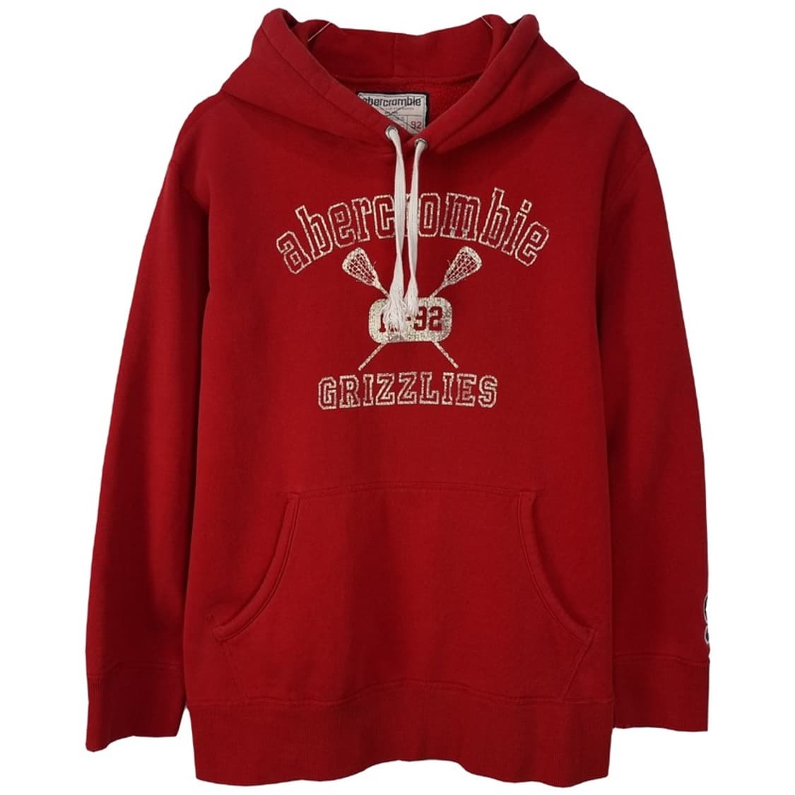 [아베크롬비] 빈티지 빅로고 프린팅 오버핏 후드티 레드 M18522 상품이미지2