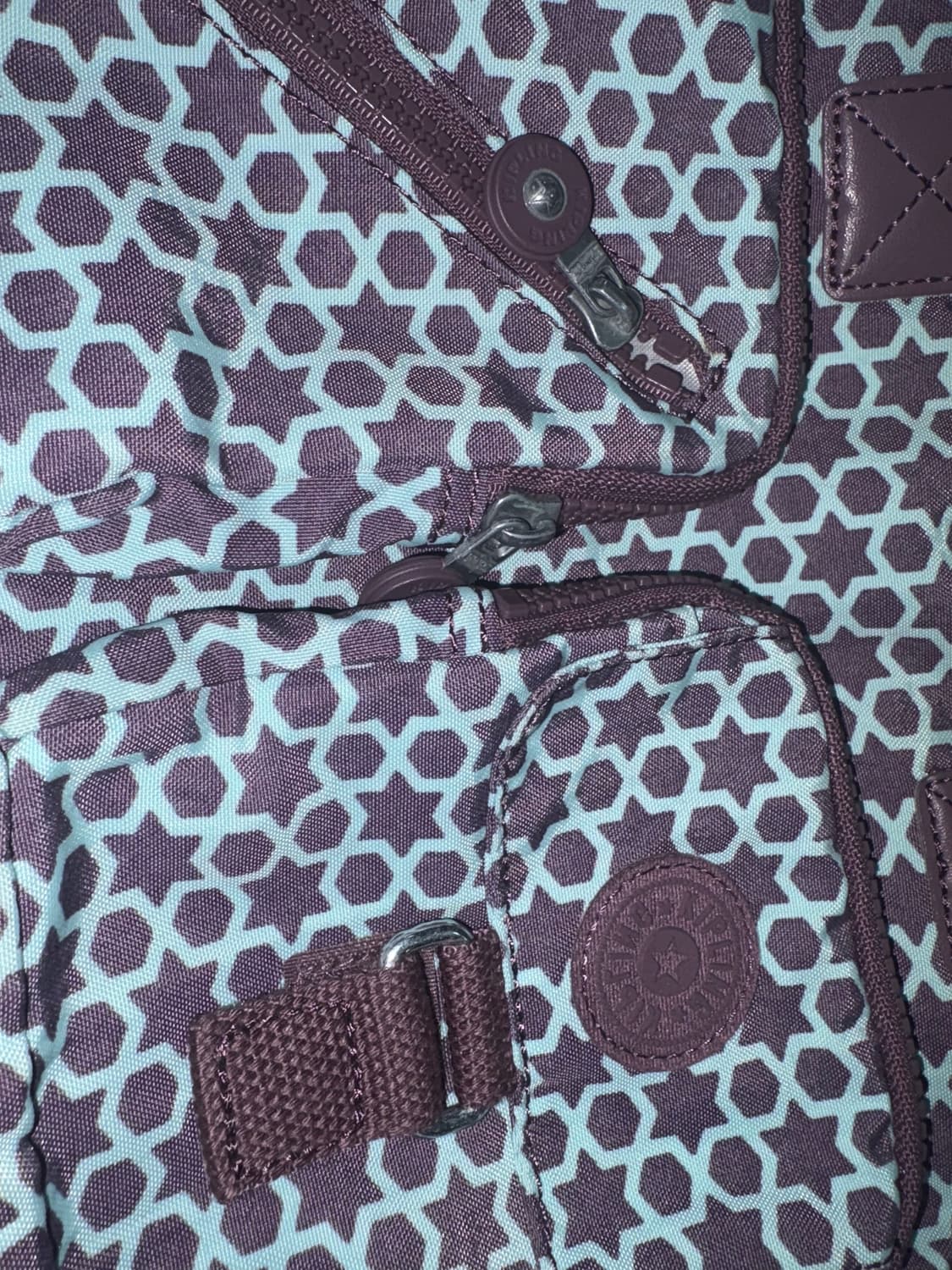 키플링 스타패턴 민트퍼플 크로스백 상품이미지4