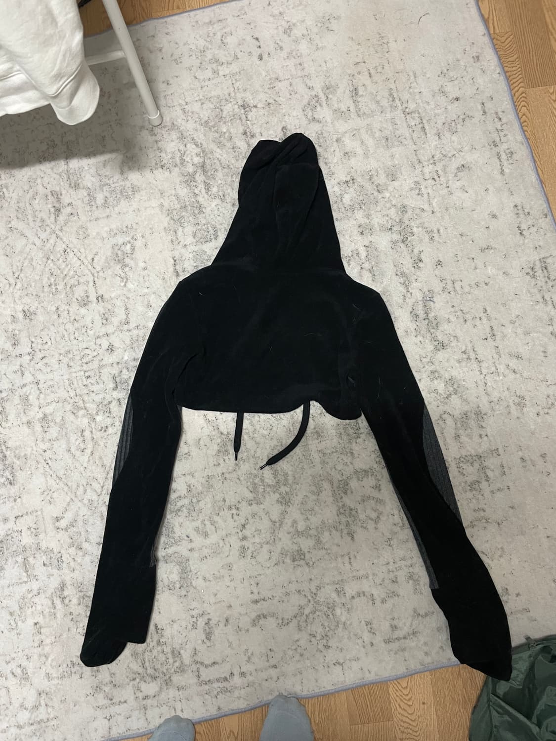 본네 글러브 후드 볼레로 블랙 1사이즈 상품이미지2