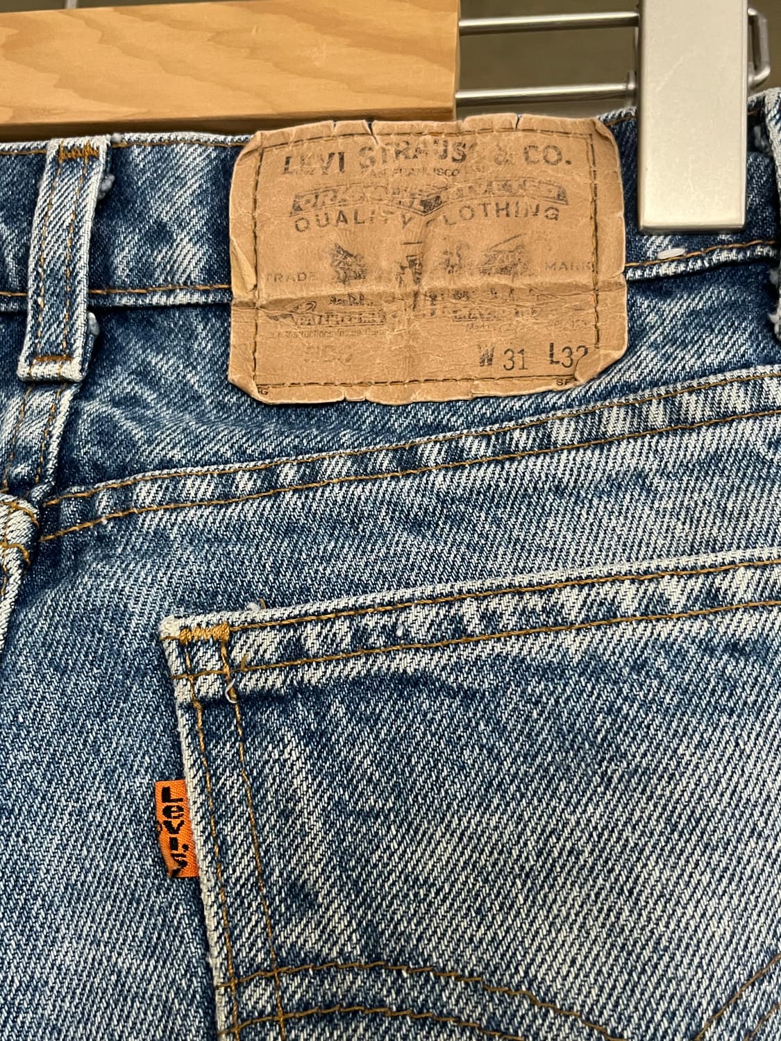 LEVI'S 505 ORANGE DENIM PANTS 상품이미지5