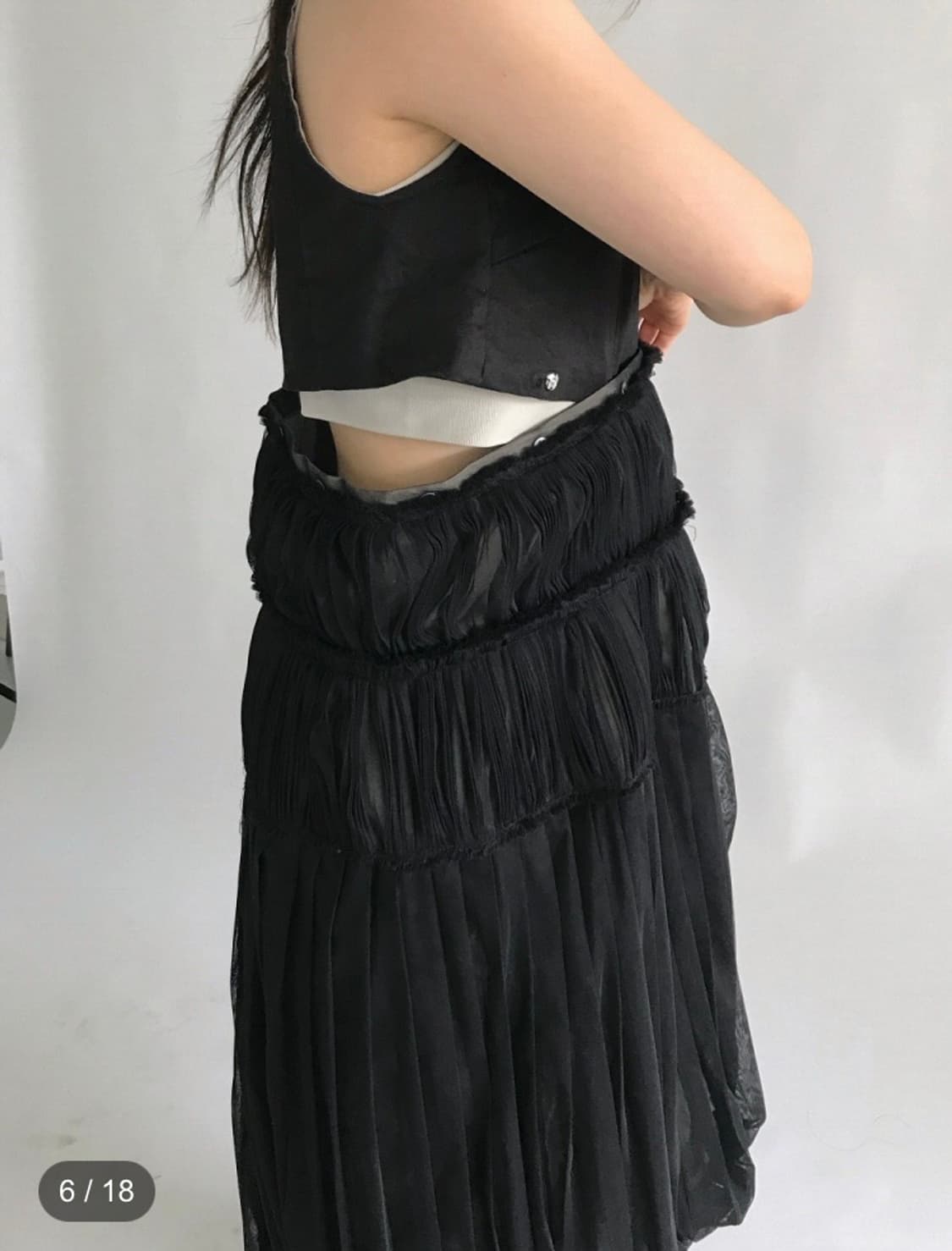 eonts 2025SS shasha dress black 상품이미지2