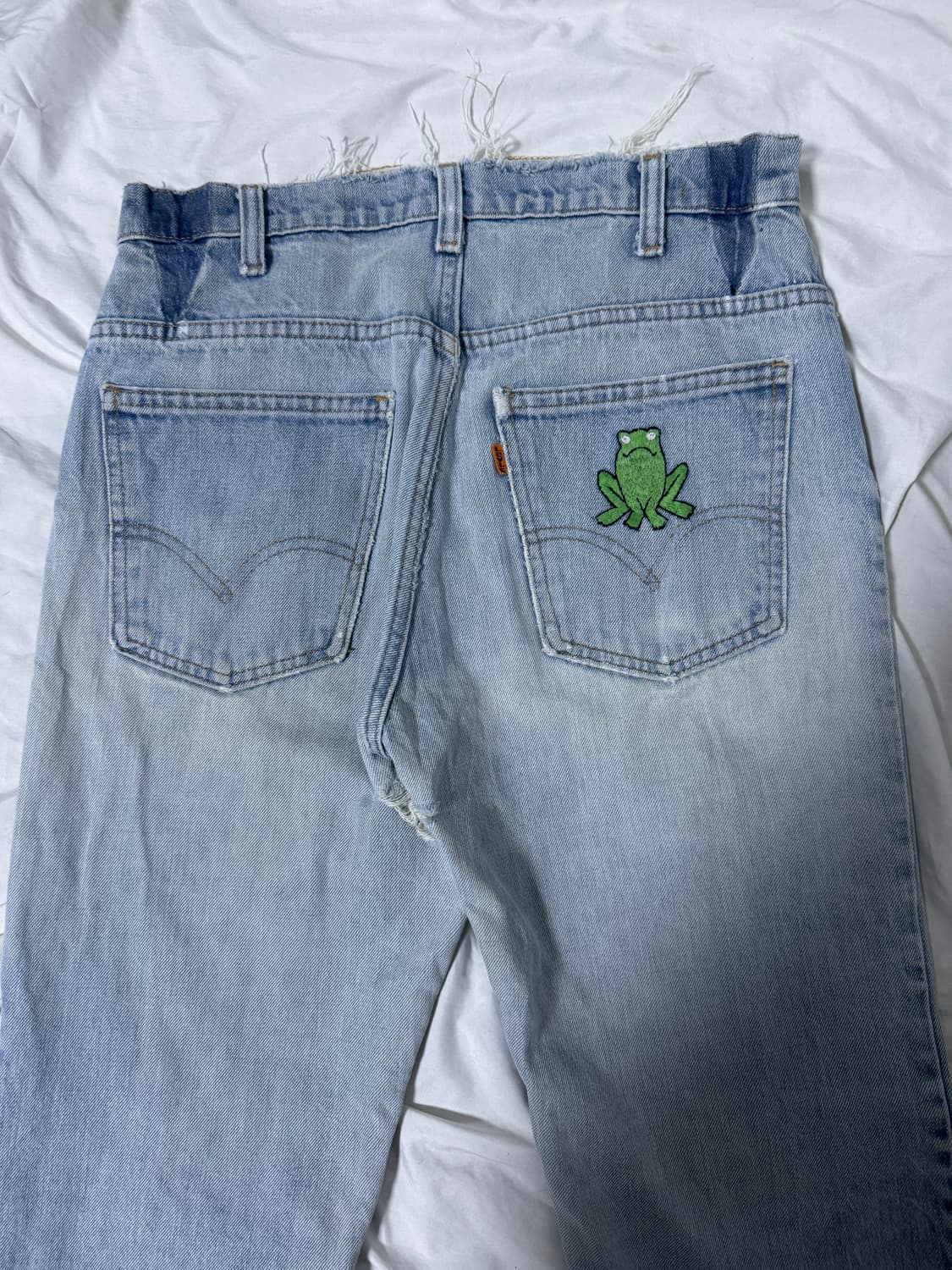 70s usa 리바이스 519 오렌지탭 데님팬츠 탈론 지퍼 상품이미지4