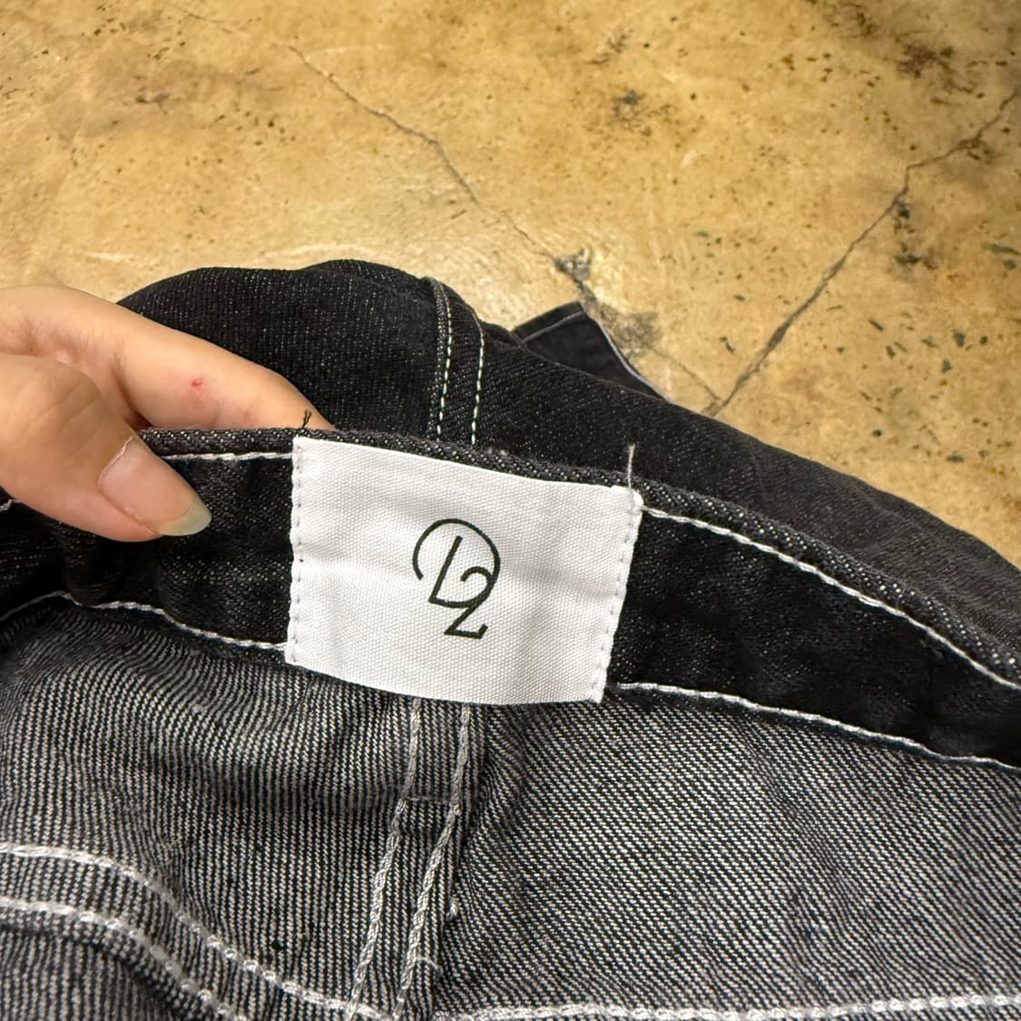 [정품] D2 흑청 블랙 데님팬츠 상품이미지5