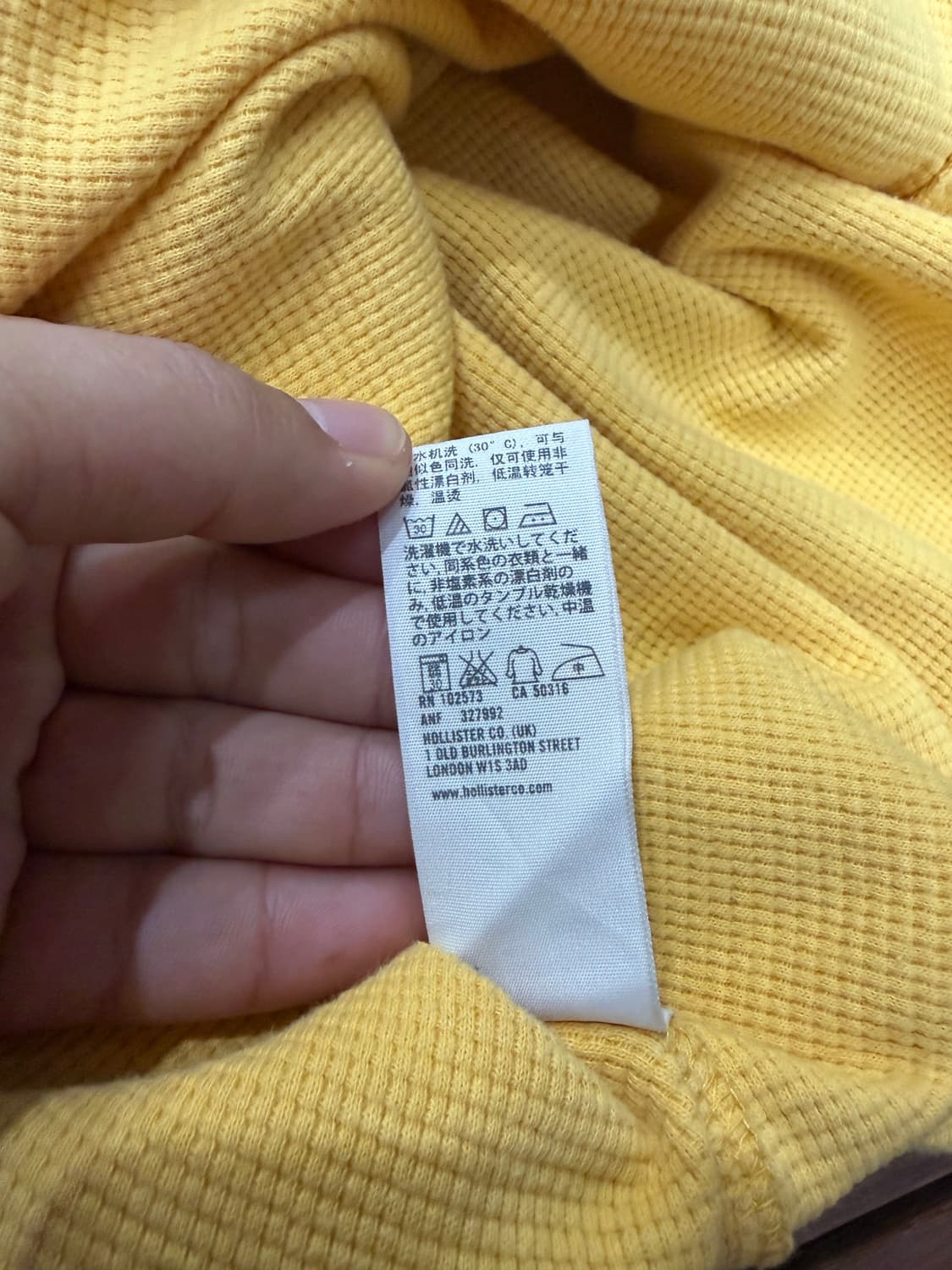 홀리스터 재팬 와플 롱슬리브 티셔츠 (M) 상품이미지7