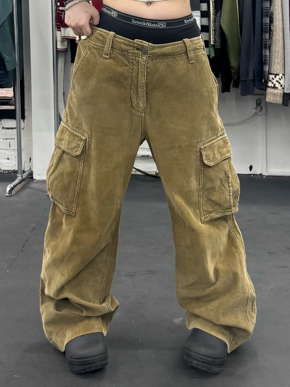 후아유 코듀로이 카고팬츠 상품이미지1