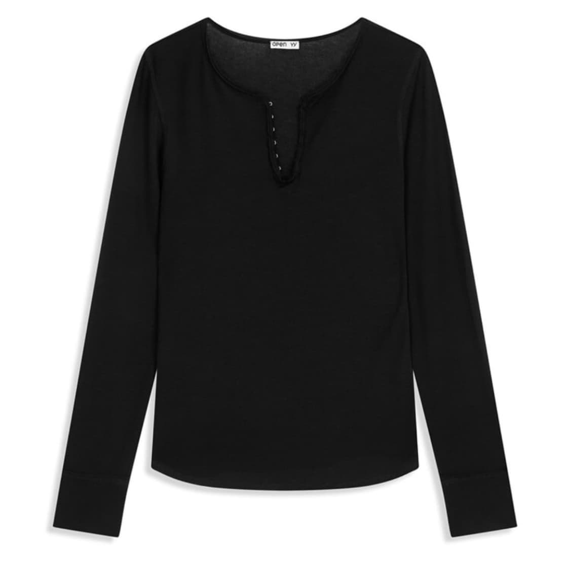 Open yy hook henry neck long sleeve 상품이미지1