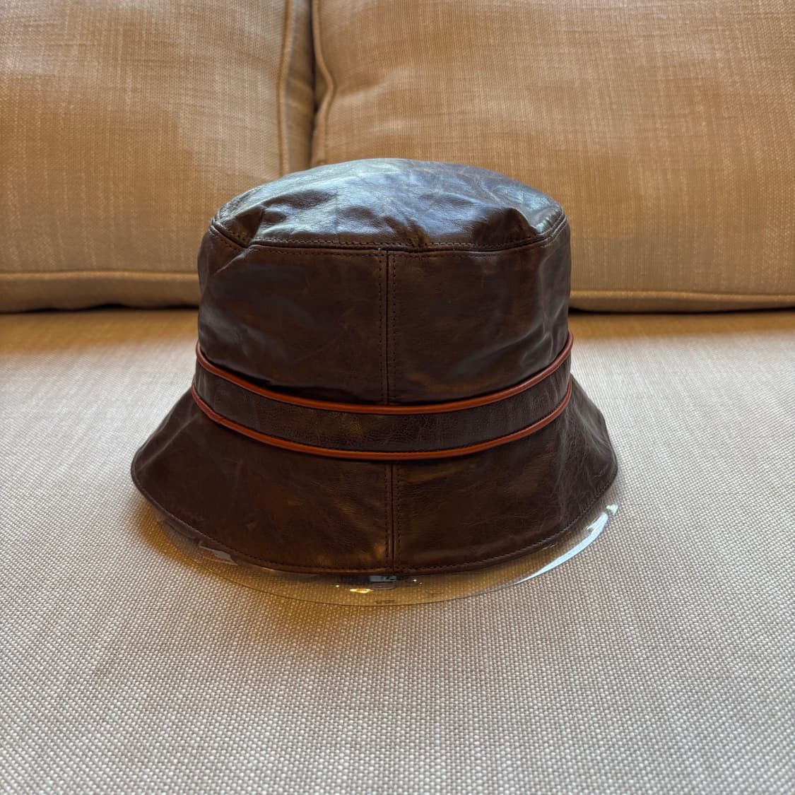 코치 리얼레더 딥 브리운 버킷햇  상품이미지4