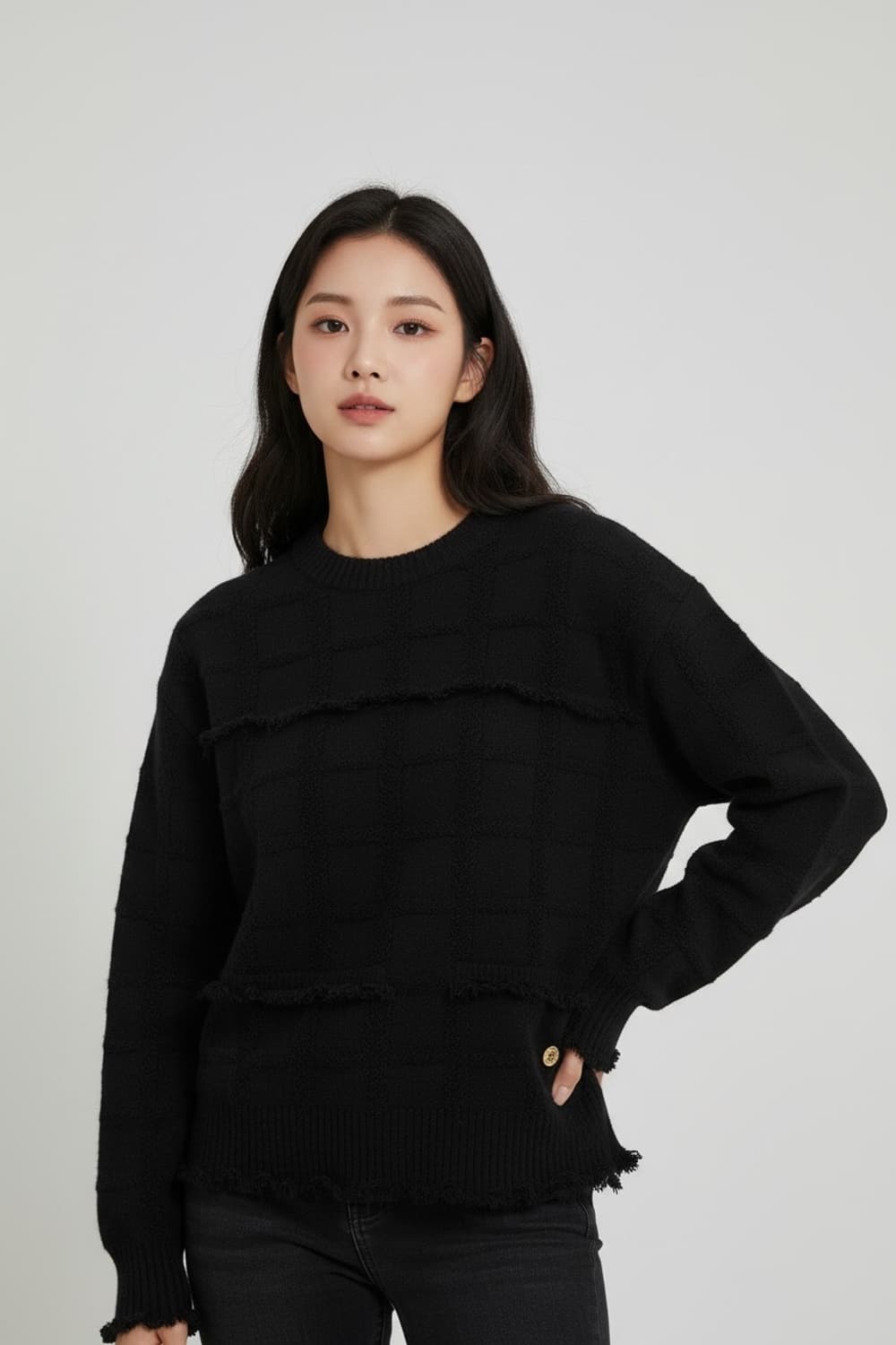 BIRD 버드 포켓 프릴 니트 F 상품이미지2