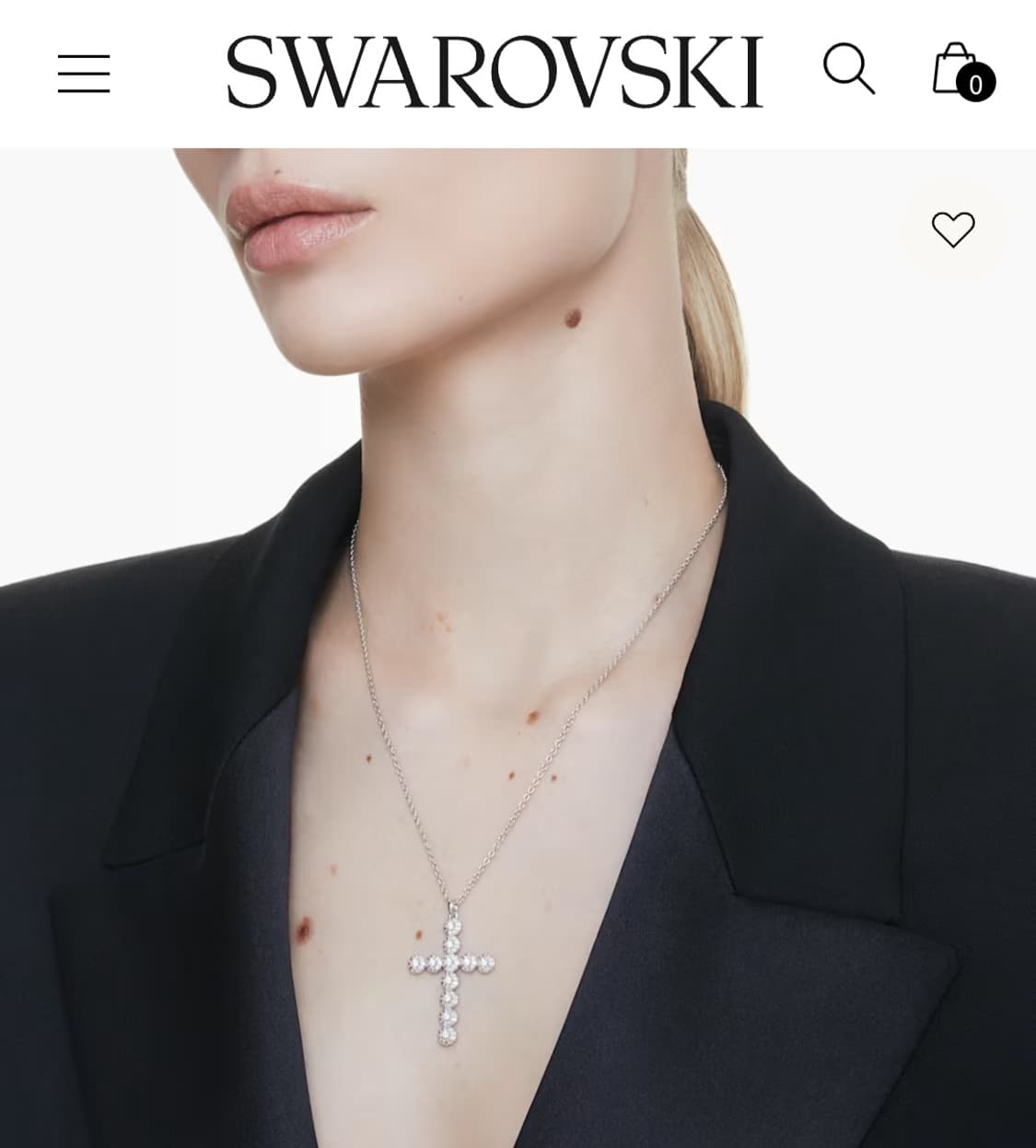 새제품)스와로브스키 태연 십자가 목걸이 정품 상품이미지2