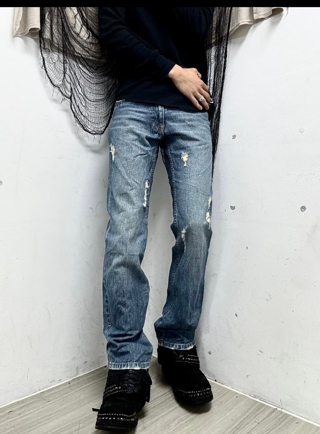 Jungle Storm] Oriental Print Denim Loos 상품이미지1