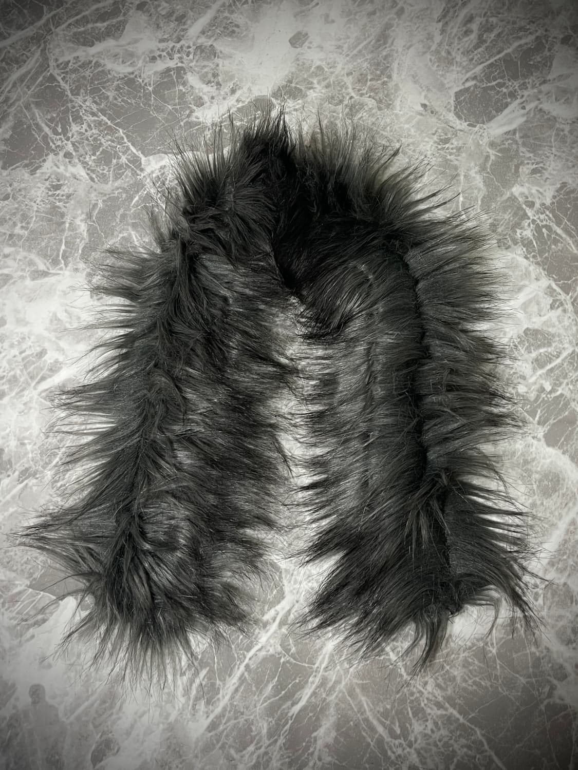 Grey collar fur muffler 상품이미지1
