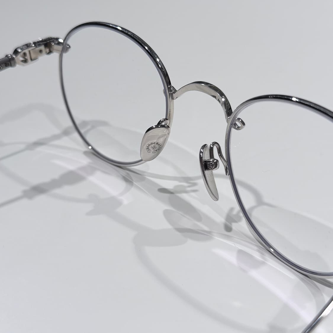 (A+/OS) / 크롬하츠 부바 아시안핏 샤이니 실버 골드 플레이트 안경 상품이미지6