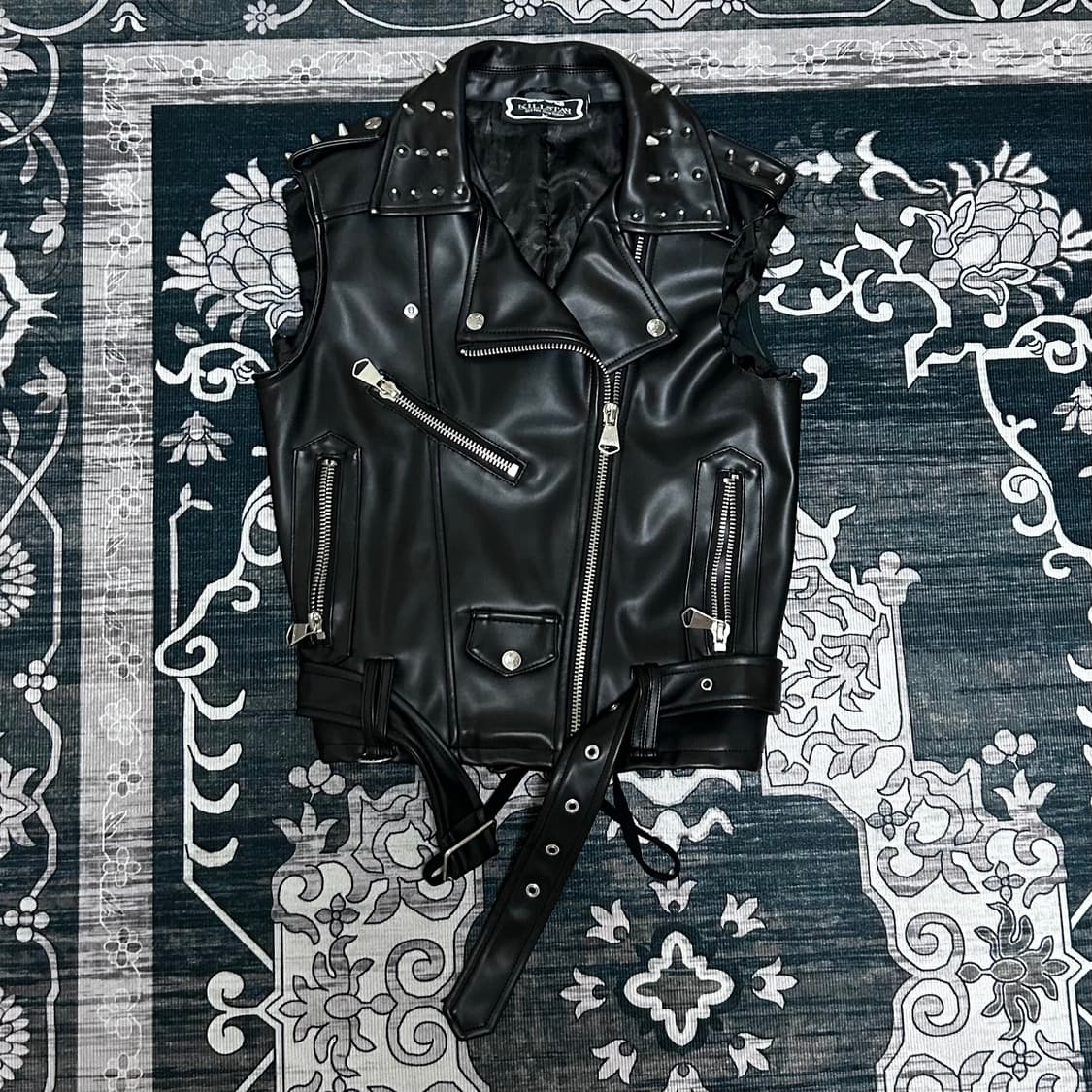 Jpn 00s Vkei stud rider vest 펑크 빈티지 상품이미지2