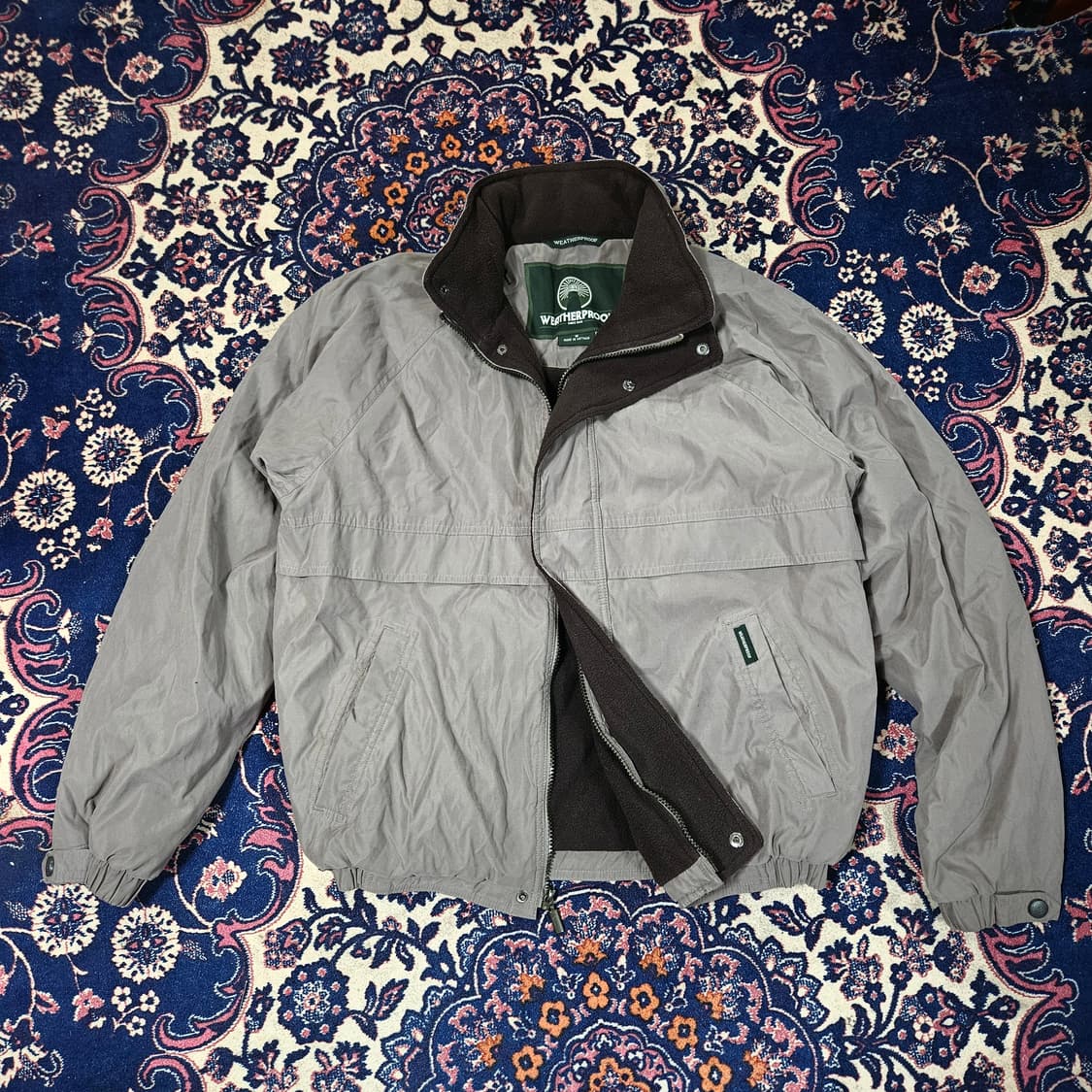 워터프루프 in USA 빈티지 플리스 라이닝 블루종 자켓 M size 상품이미지1